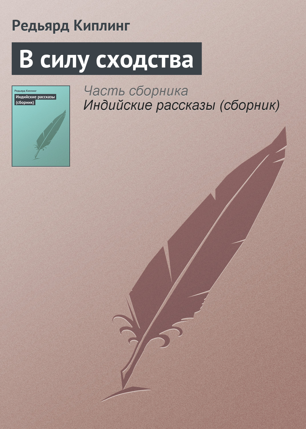 Обложка книги «В силу сходства»