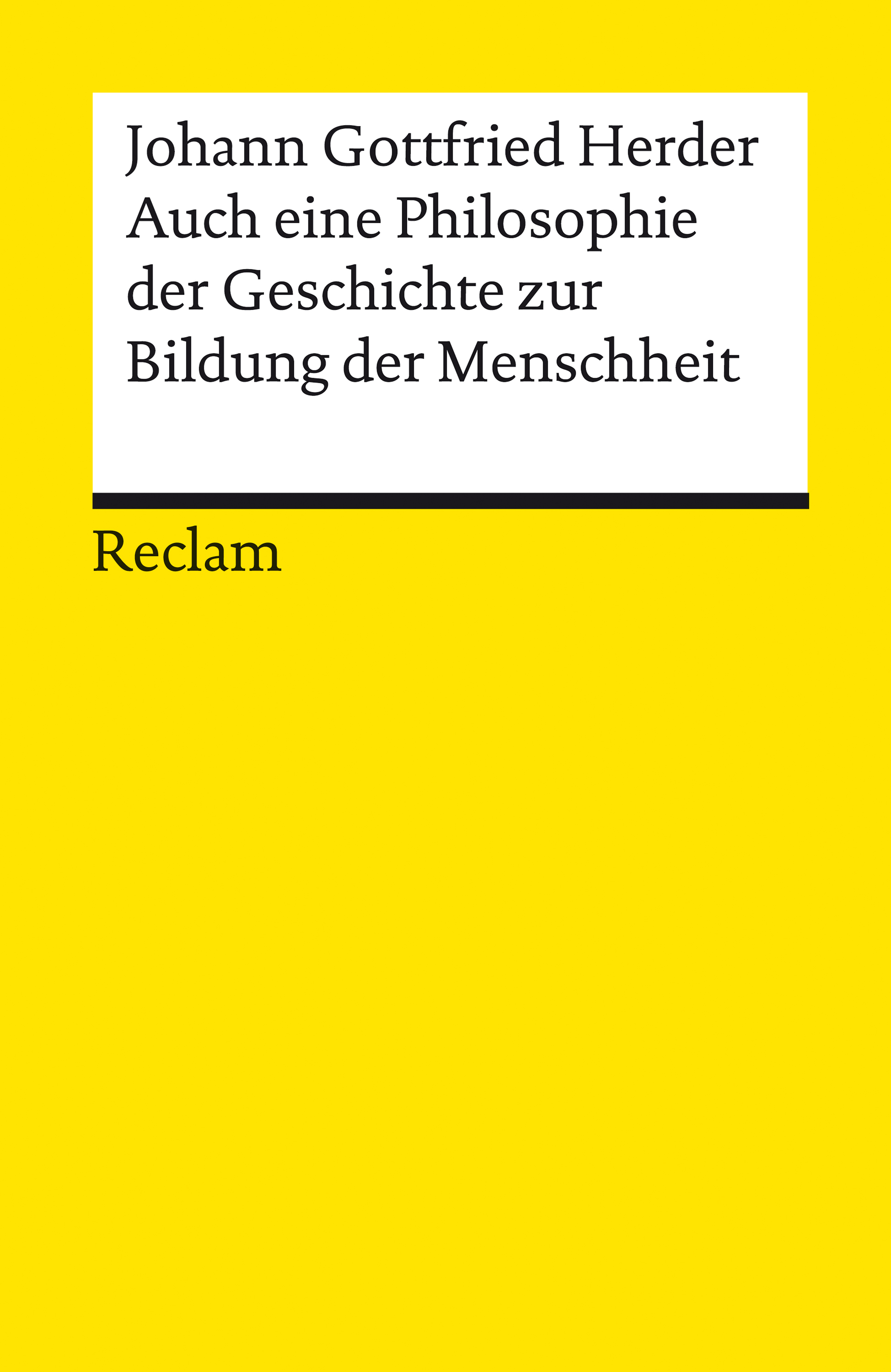 Обложка книги «Auch eine Philosophie der Geschichte zur Bildung der Menschheit»