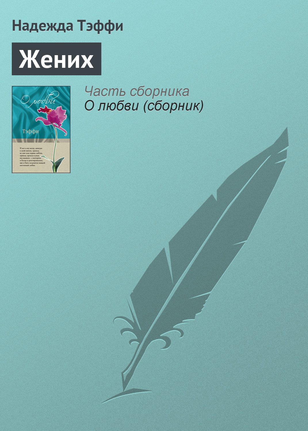 Обложка книги «Жених»