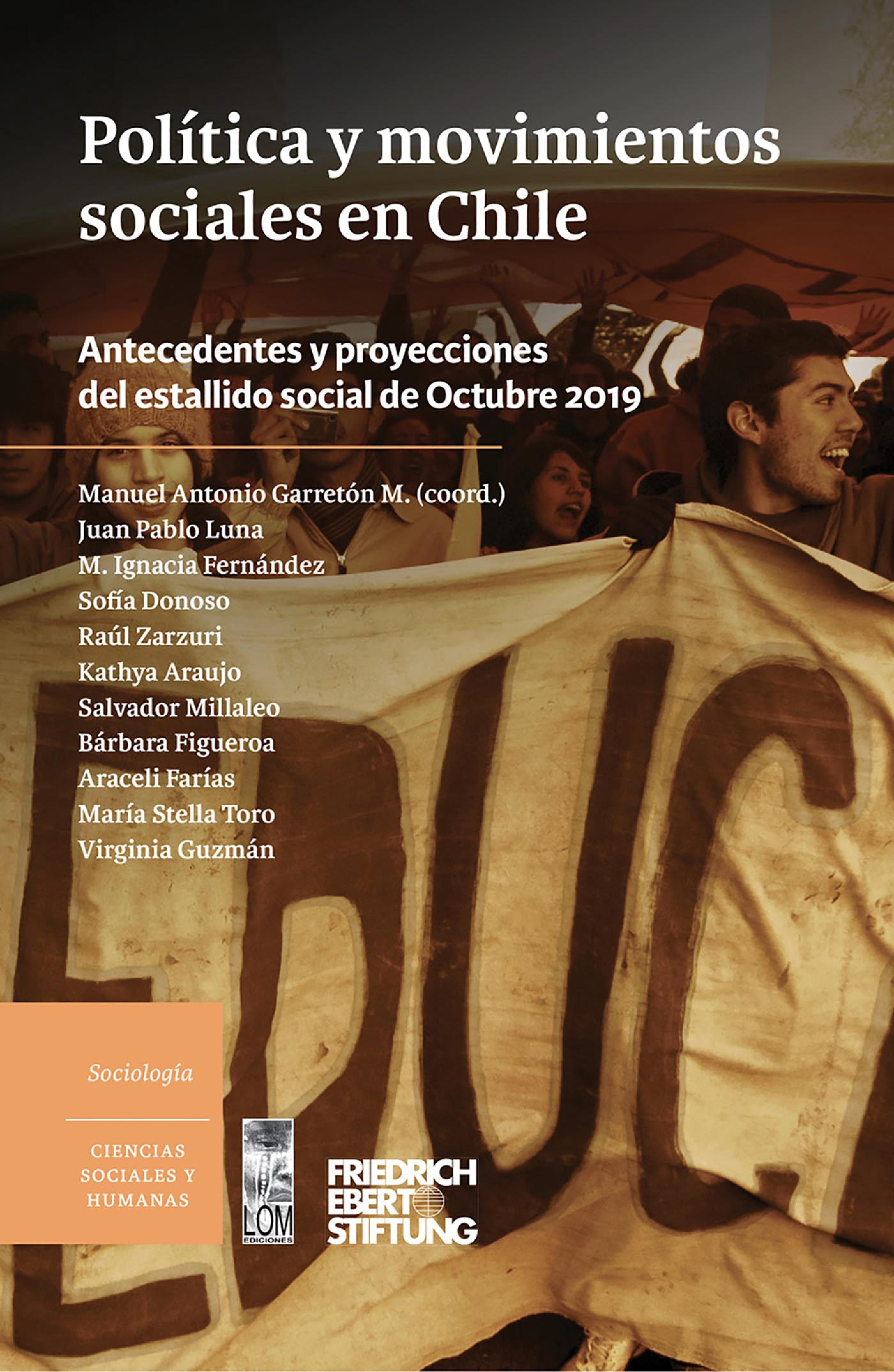 Обложка книги «Política y movimientos sociales en Chile. Antecedentes y proyecciones del estallido social de Octubre de 2019»