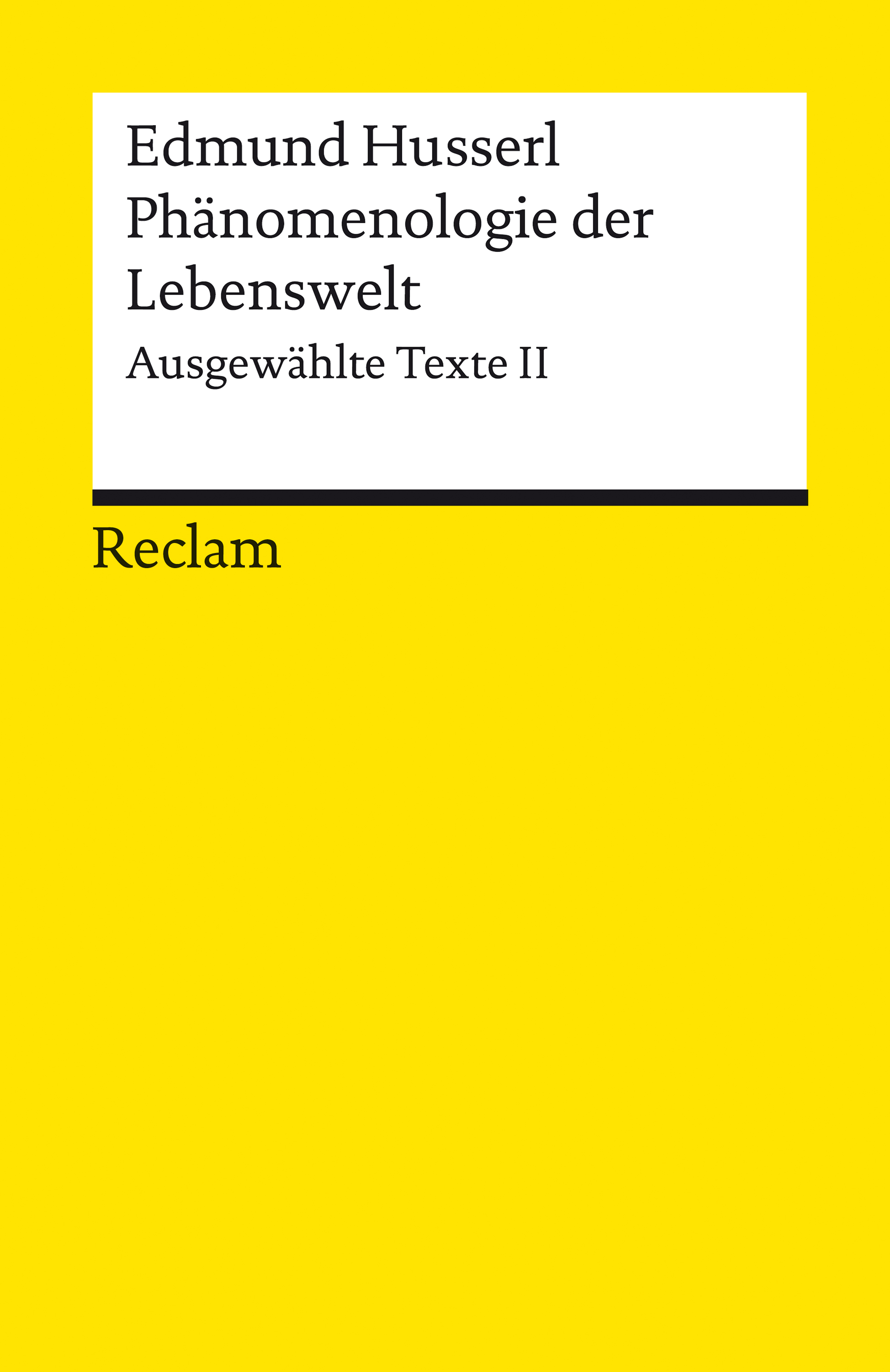 Обложка книги «Phänomenologie der Lebenswelt. Ausgewählte Texte II»