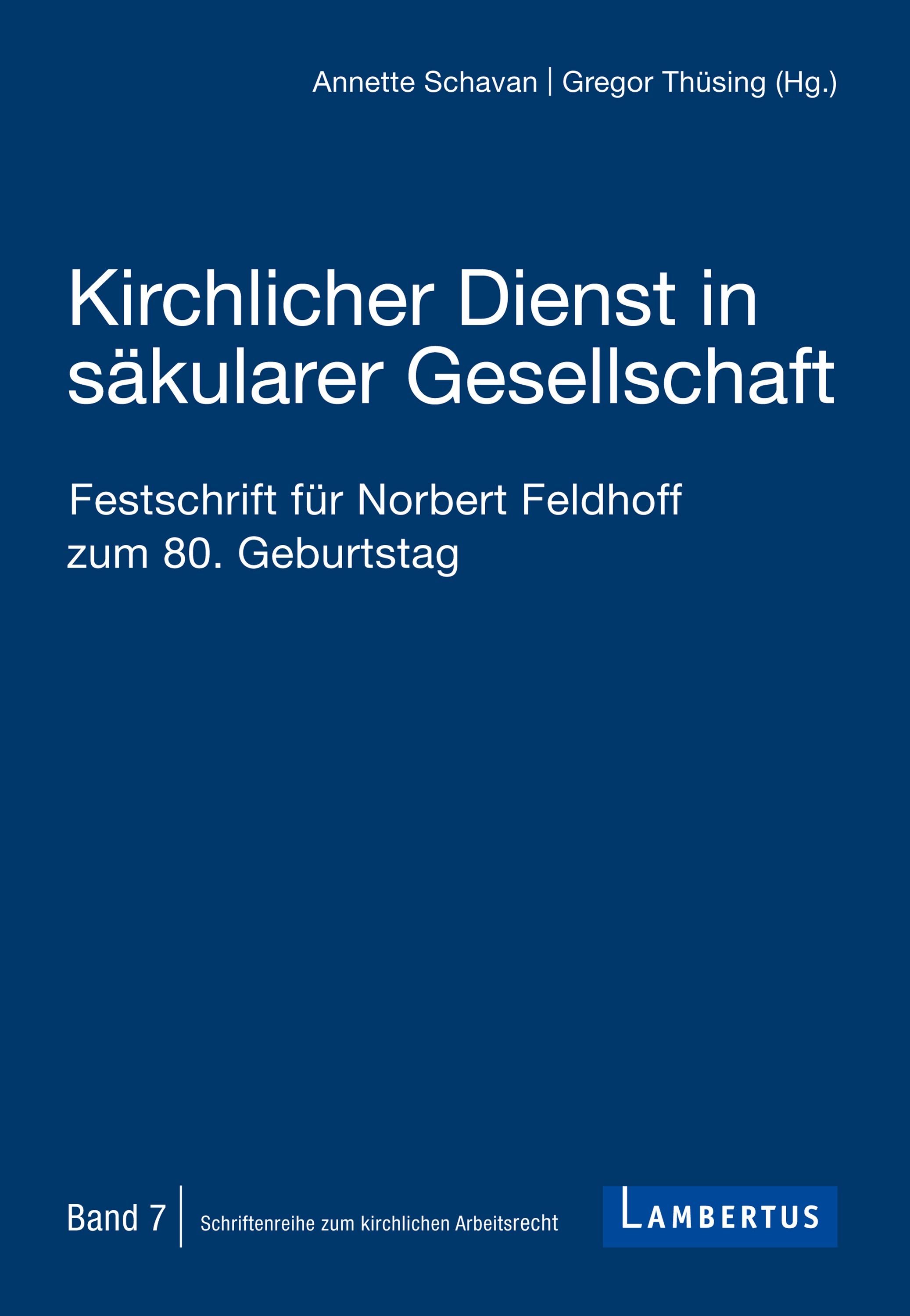 Обложка книги «Kirchlicher Dienst in säkularer Gesellschaft»