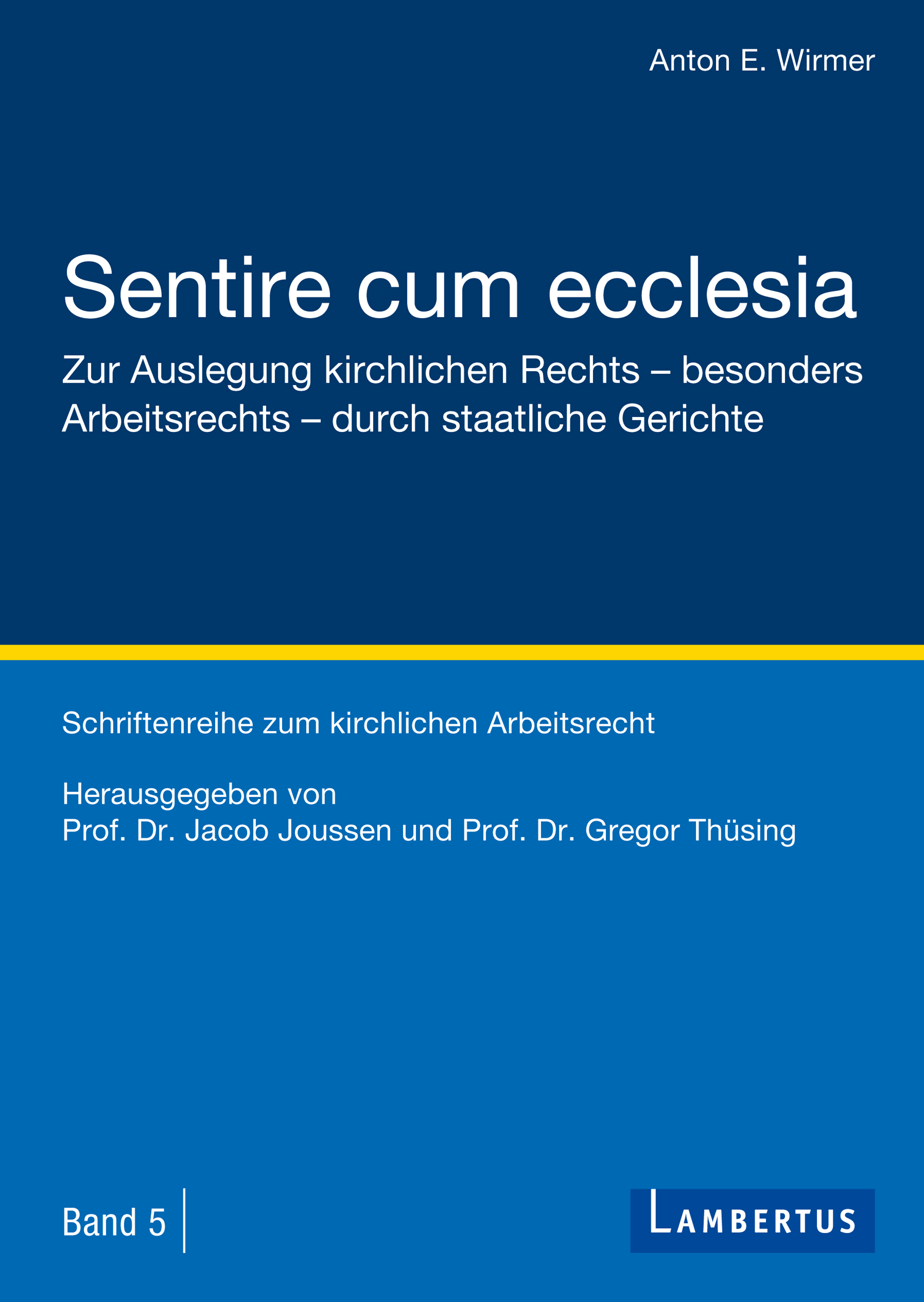 Обложка книги «Sentire cum ecclesia»
