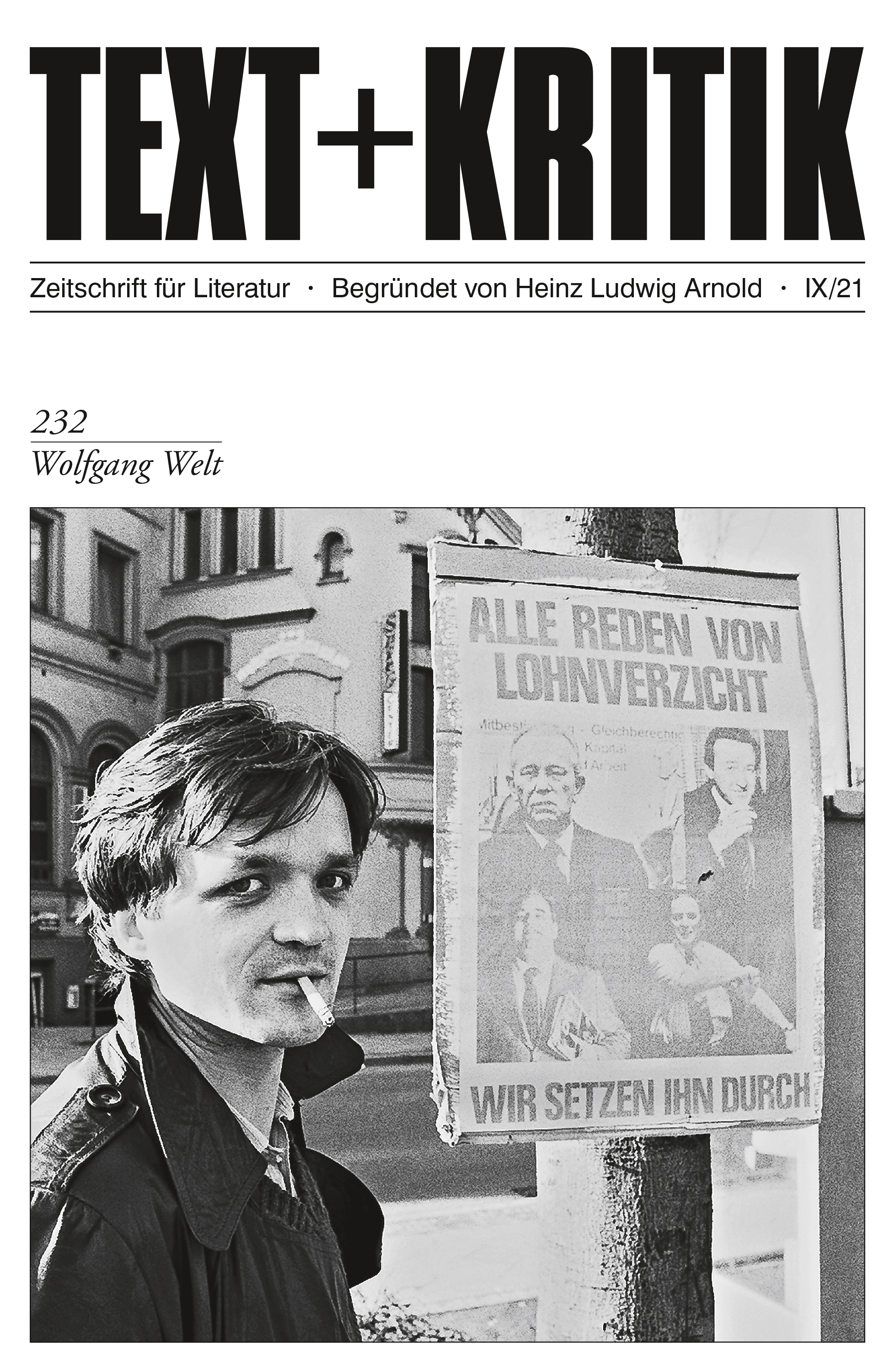 Обложка книги «TEXT + KRITIK 232 - Wolfgang Welt»