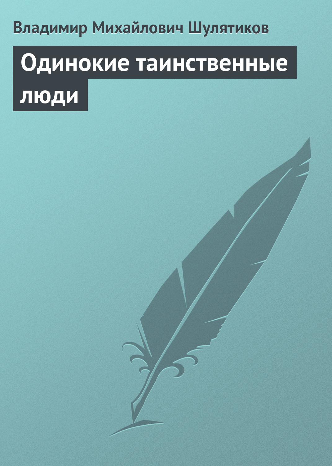 Обложка книги «Одинокие таинственные люди»