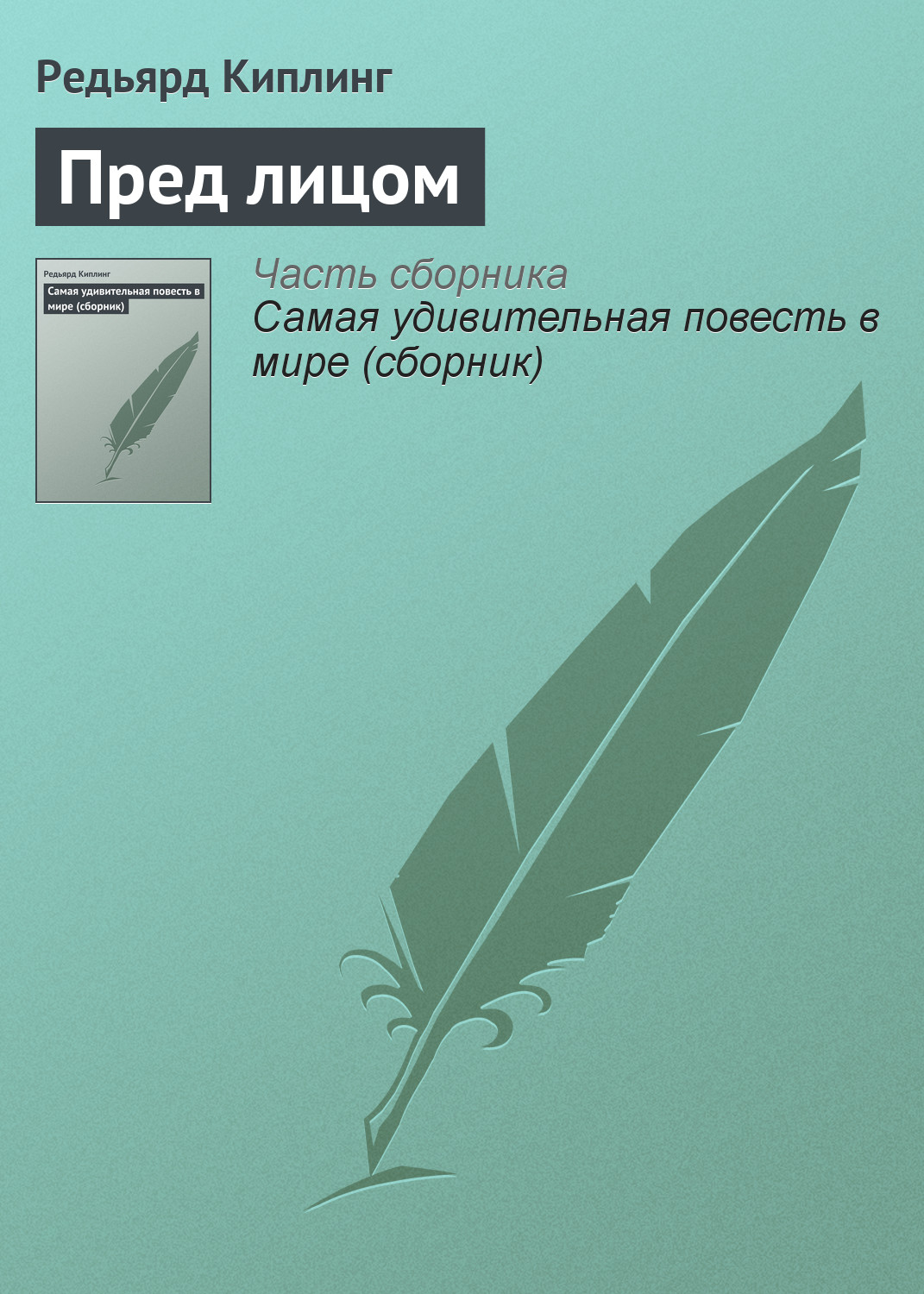 Обложка книги «Пред лицом»