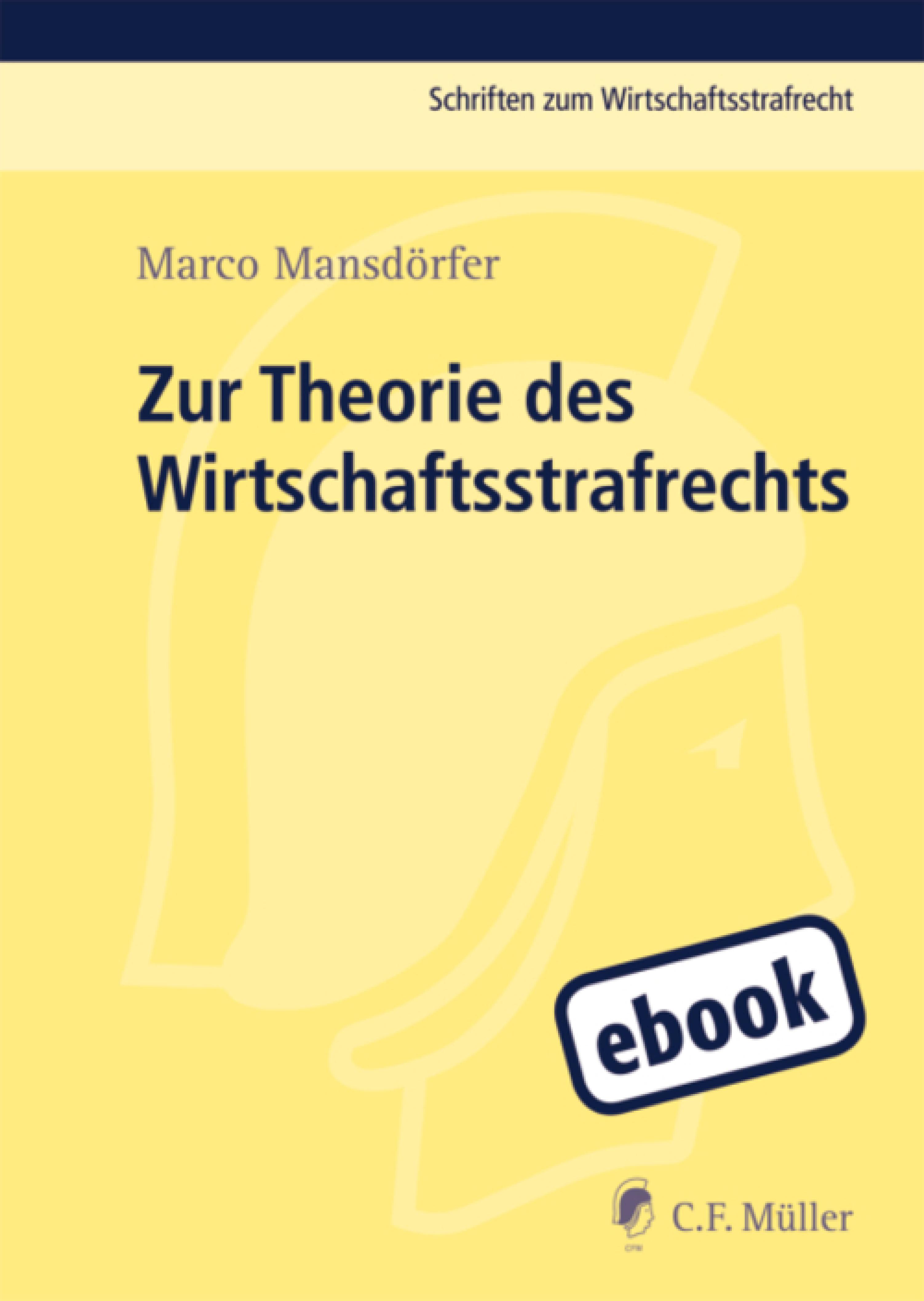 Обложка книги «Zur Theorie des Wirtschaftsstrafrechts»