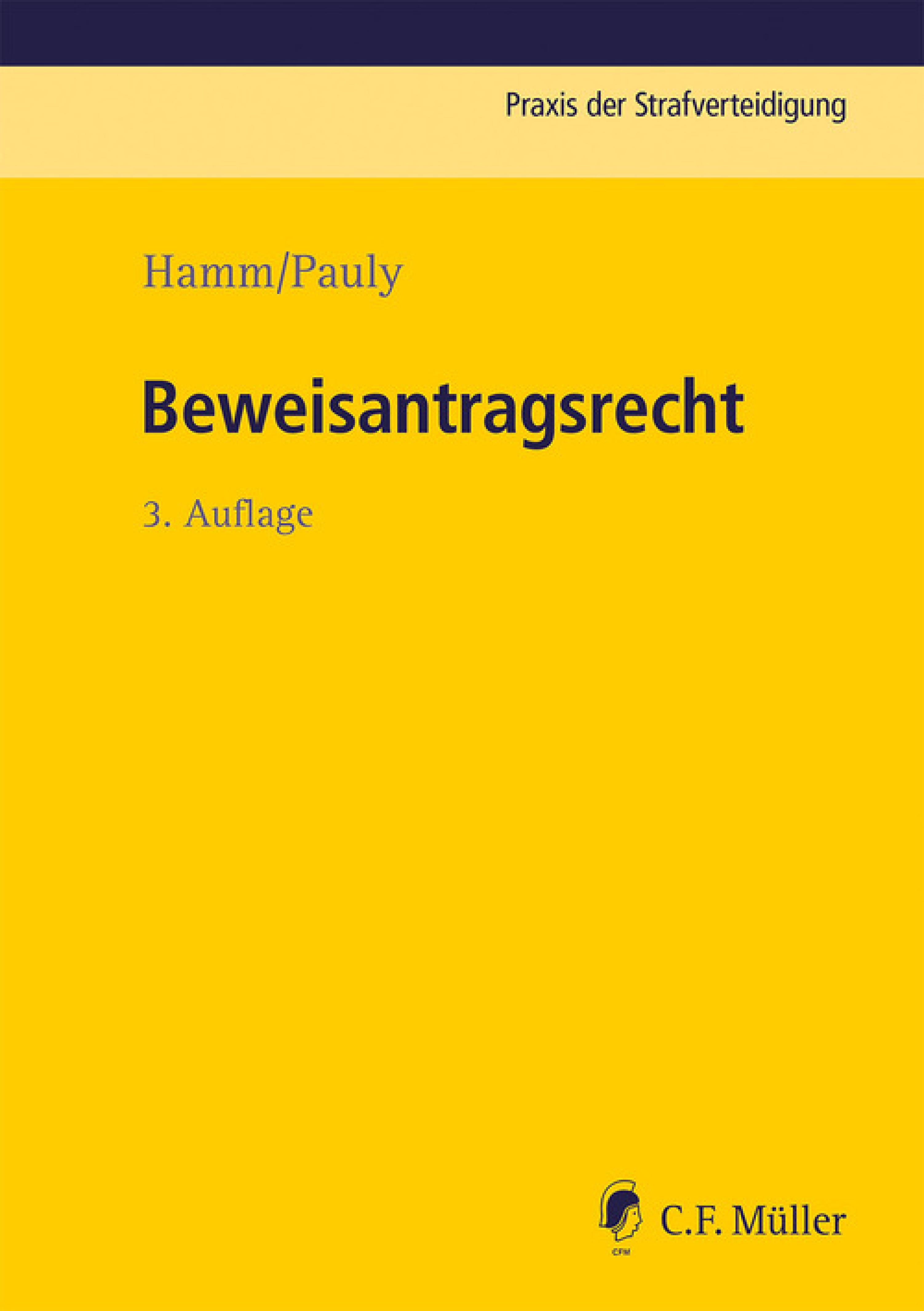 Обложка книги «Beweisantragsrecht»