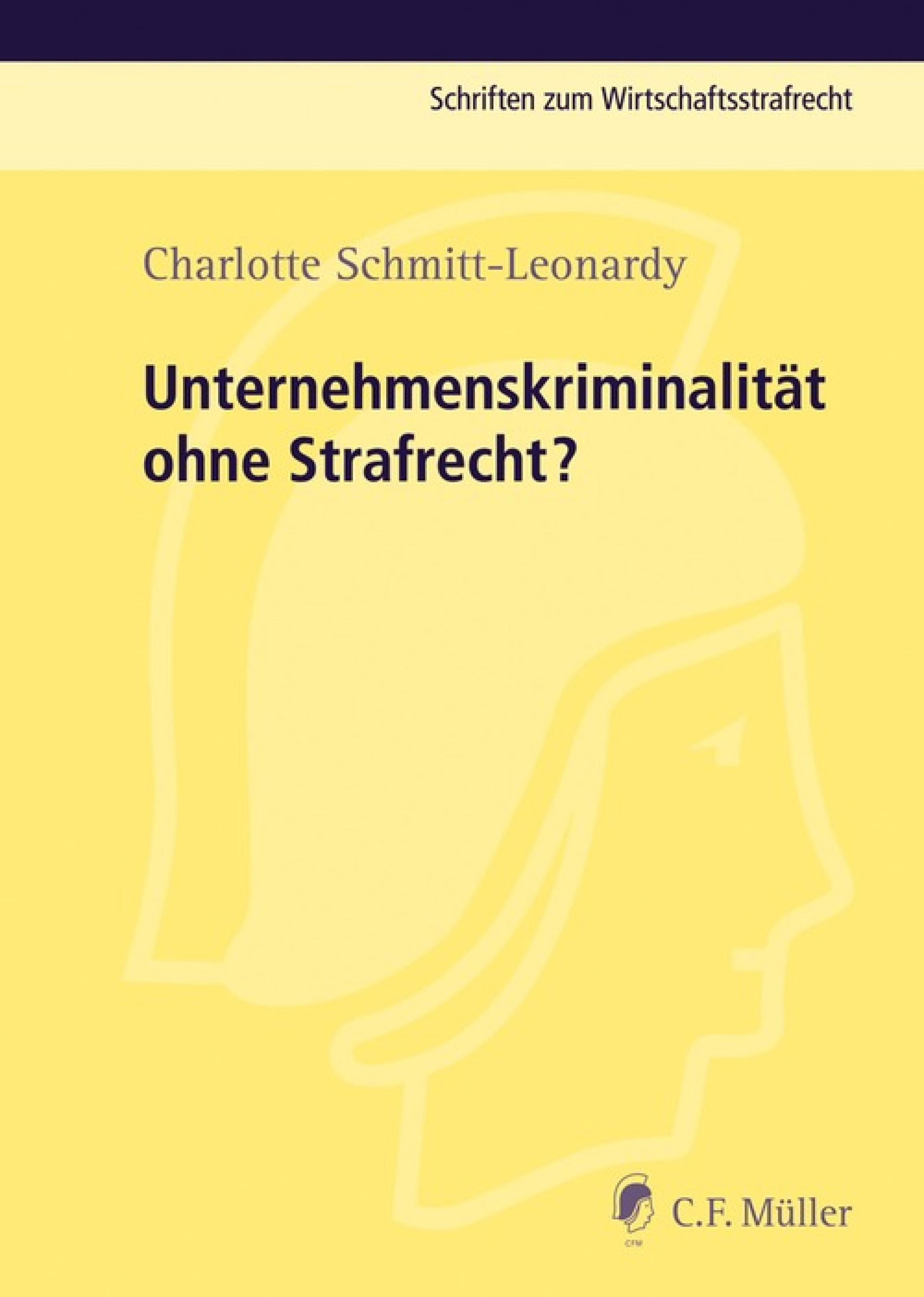 Обложка книги «Unternehmenskriminalität ohne Strafrecht?»
