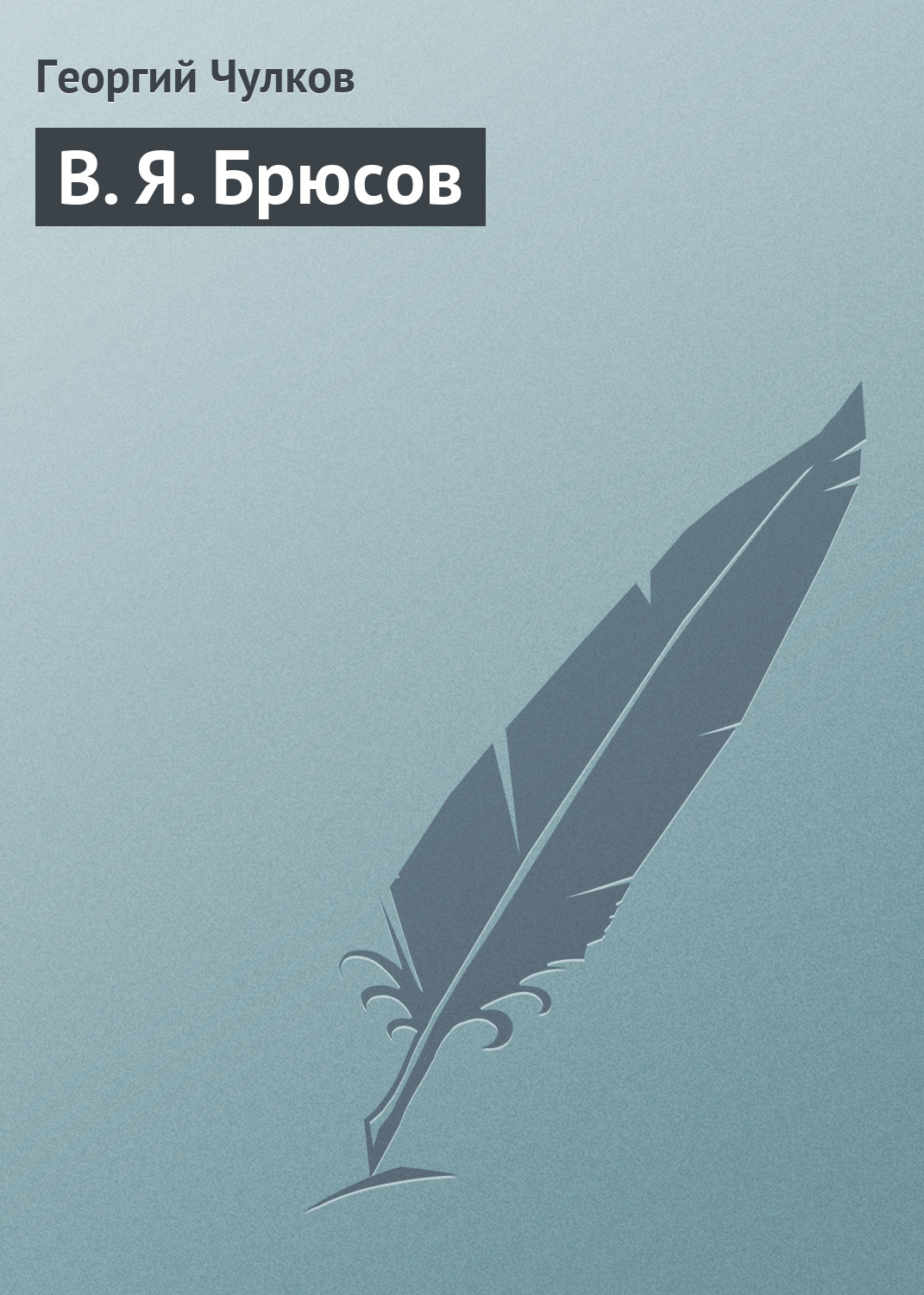 Обложка книги «В. Я. Брюсов»