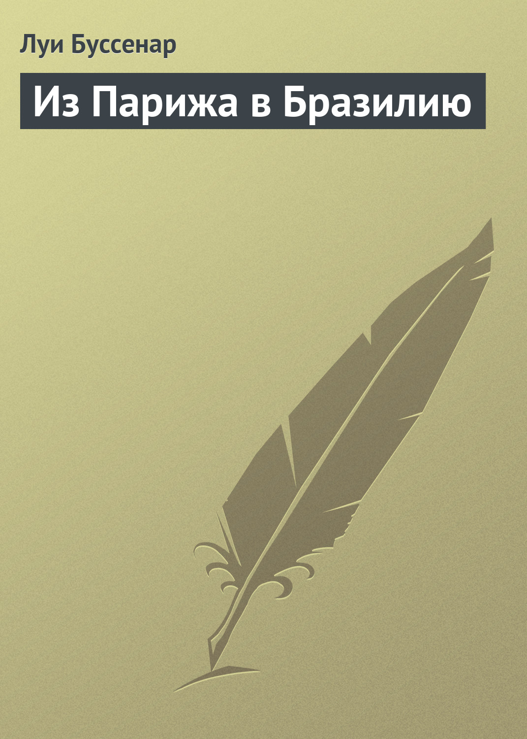 Обложка книги «Из Парижа в Бразилию»