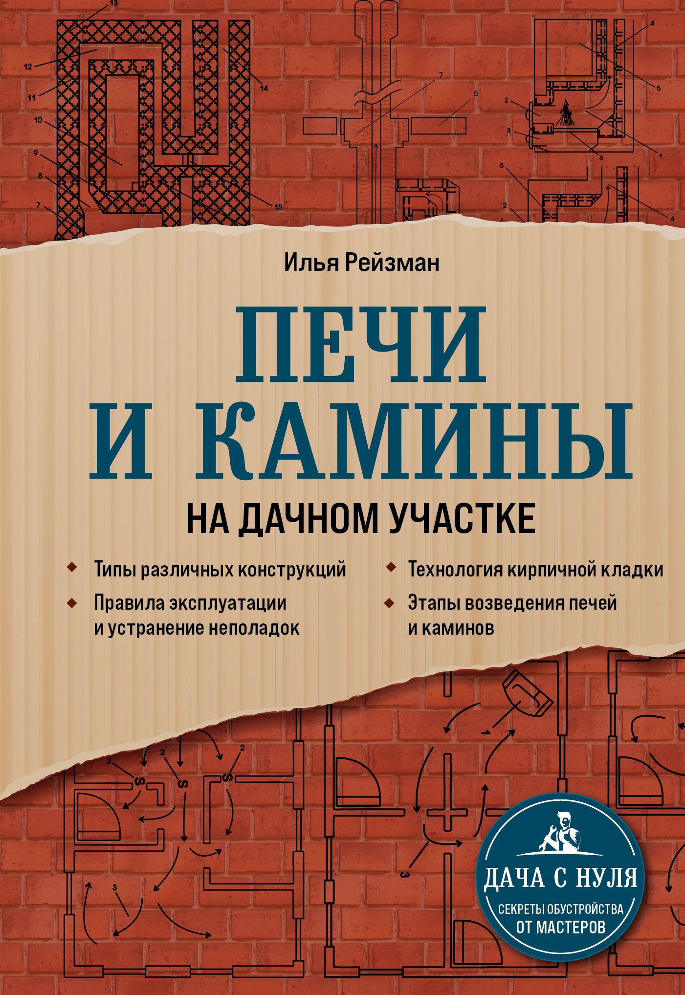 Обложка книги «Печи и камины на дачном участке»