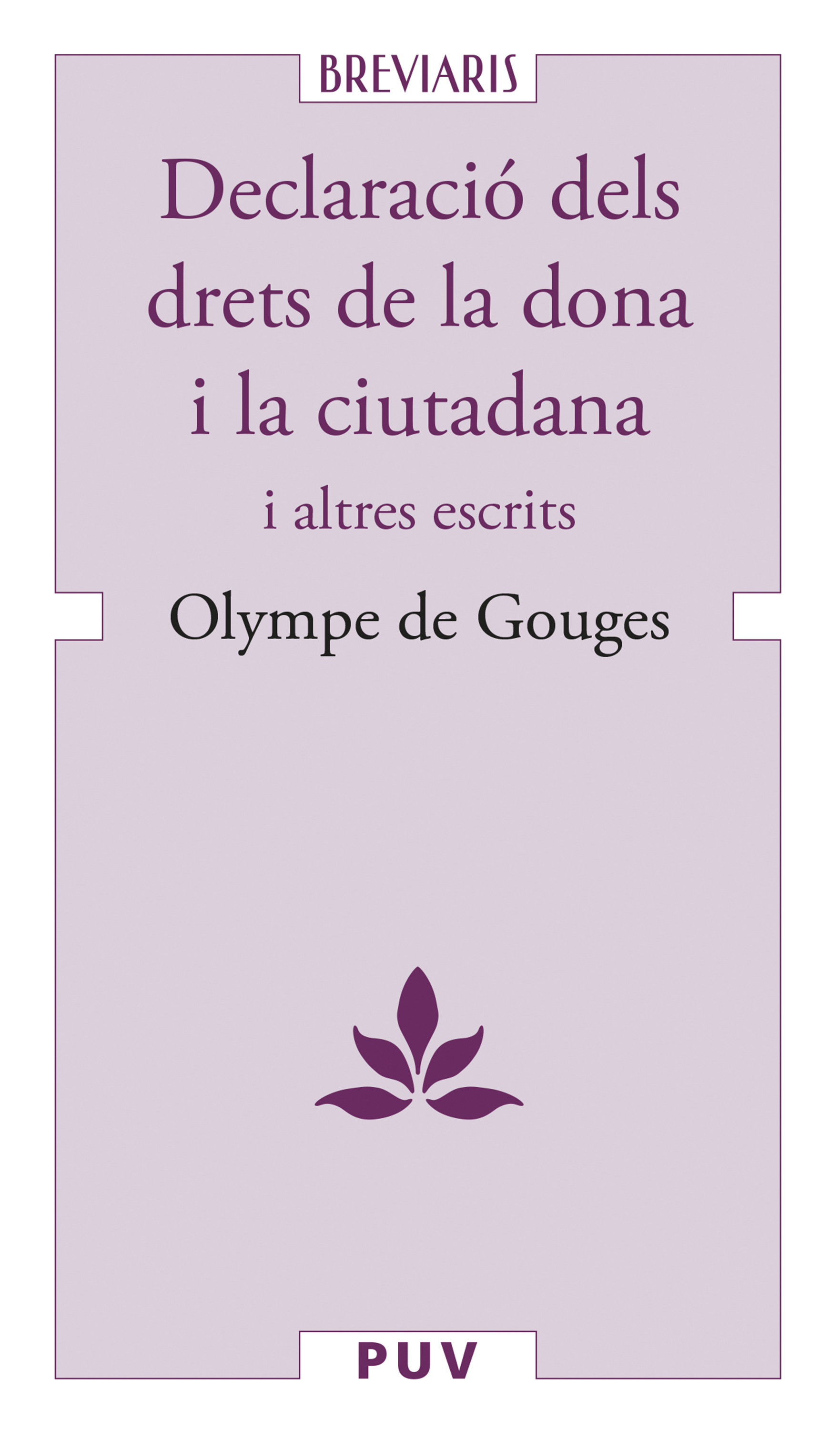 Обложка книги «Declaració dels drets de la dona i la ciutadana»