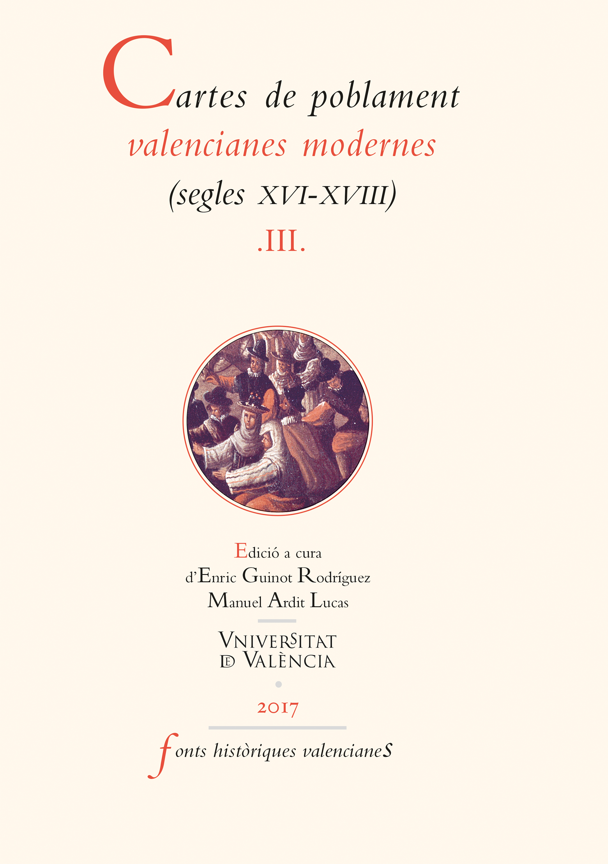 Обложка книги «Cartes de poblament valencianes modernes (segles XVI-XVIII). Vol III»