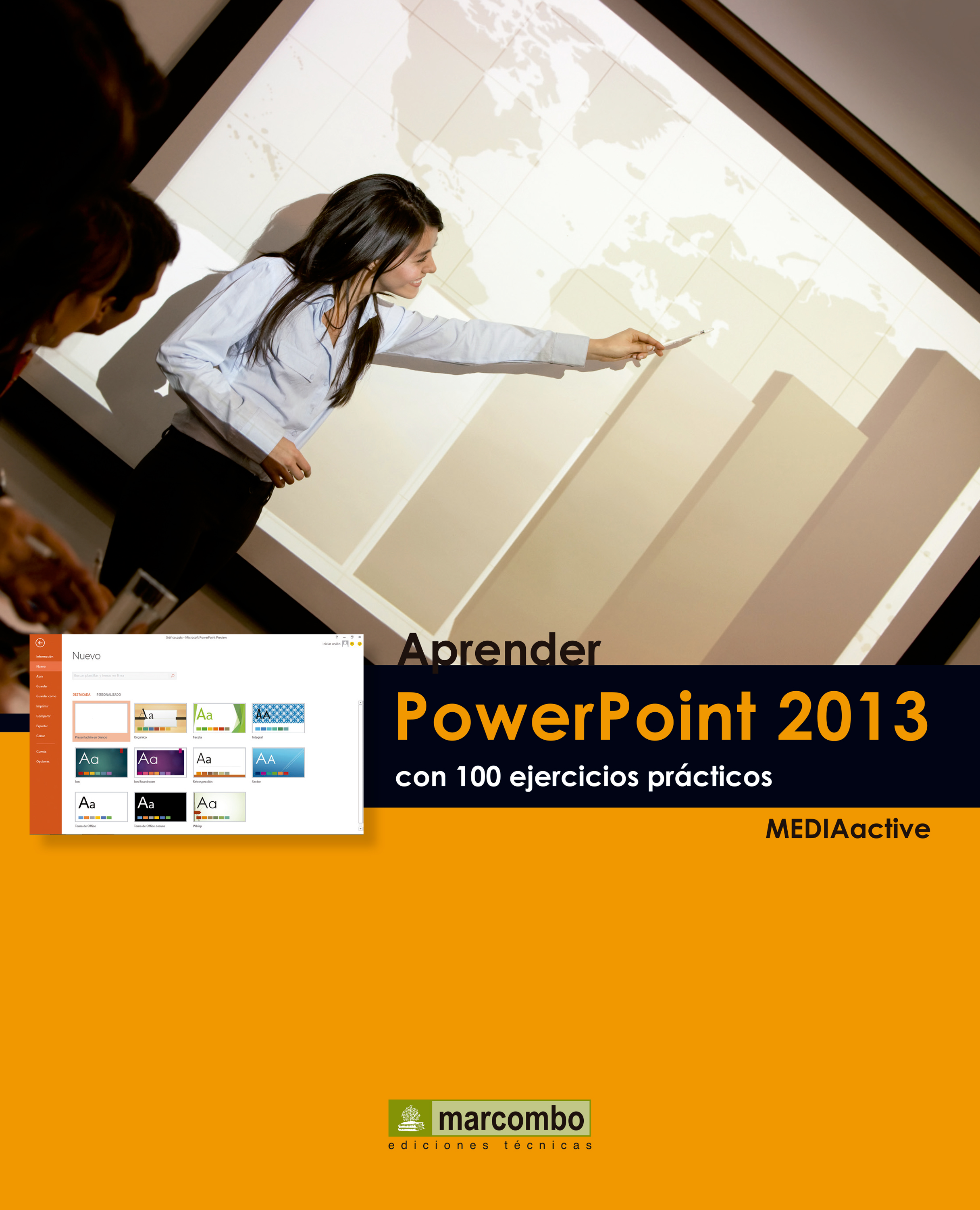 Обложка книги «Aprender PowerPoint 2013 con 100 ejercicios prácticos»