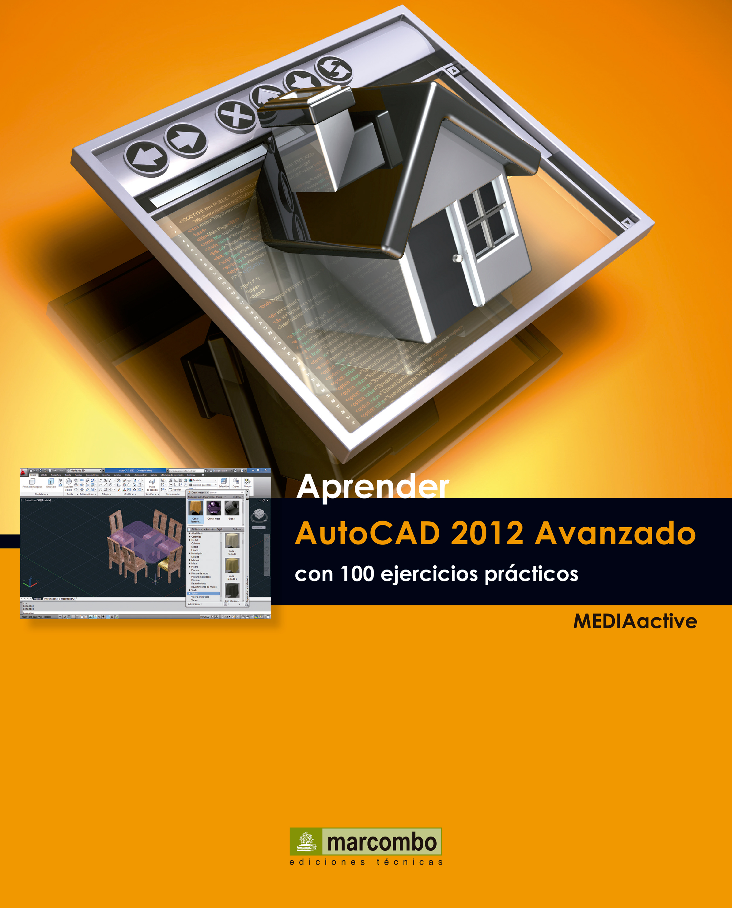 Обложка книги «Aprender Autocad 2012 Avanzado con 100 ejercicios prácticos»