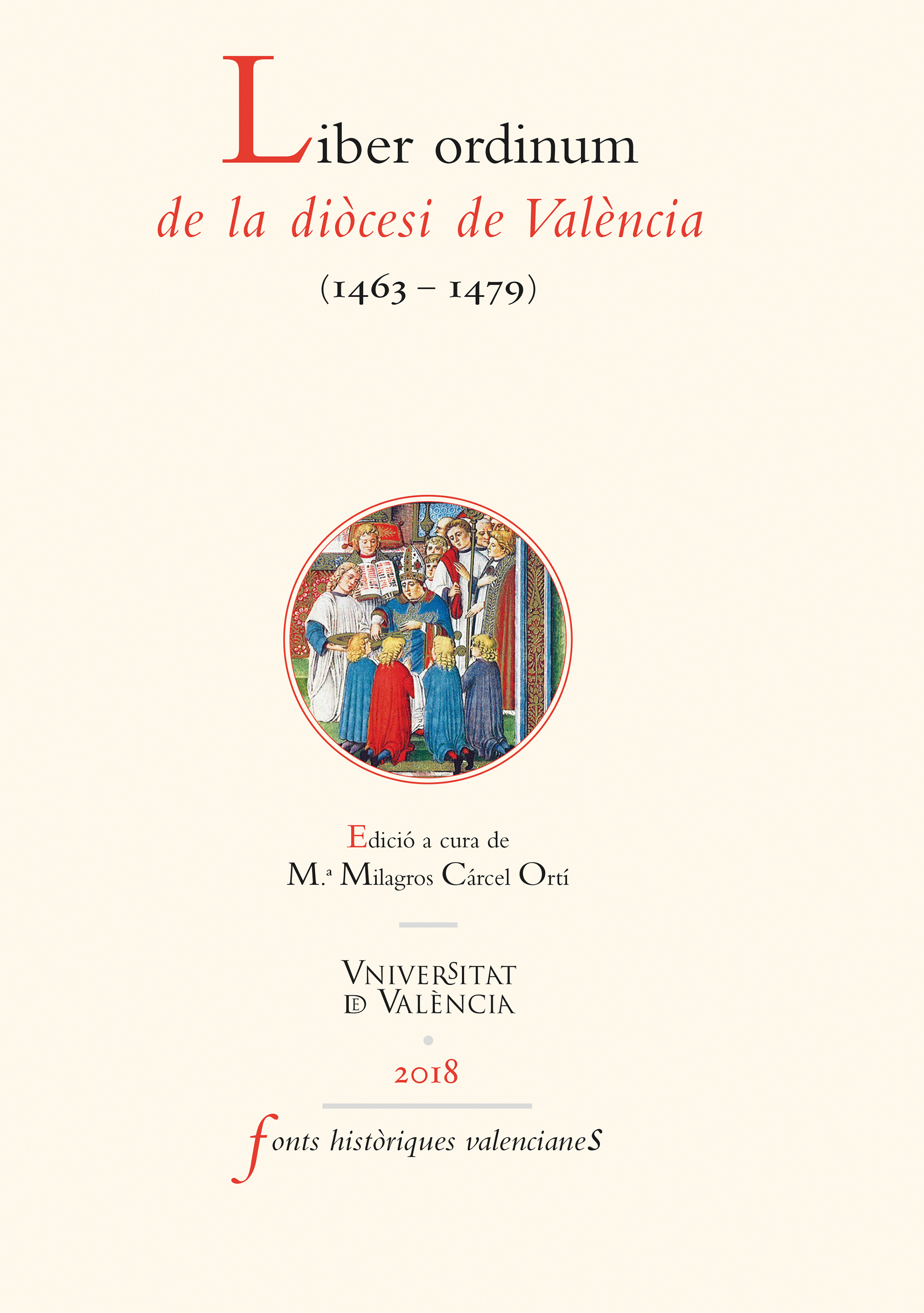 Обложка книги «Liber ordinum de la diòcesi de València (1463-1479)»