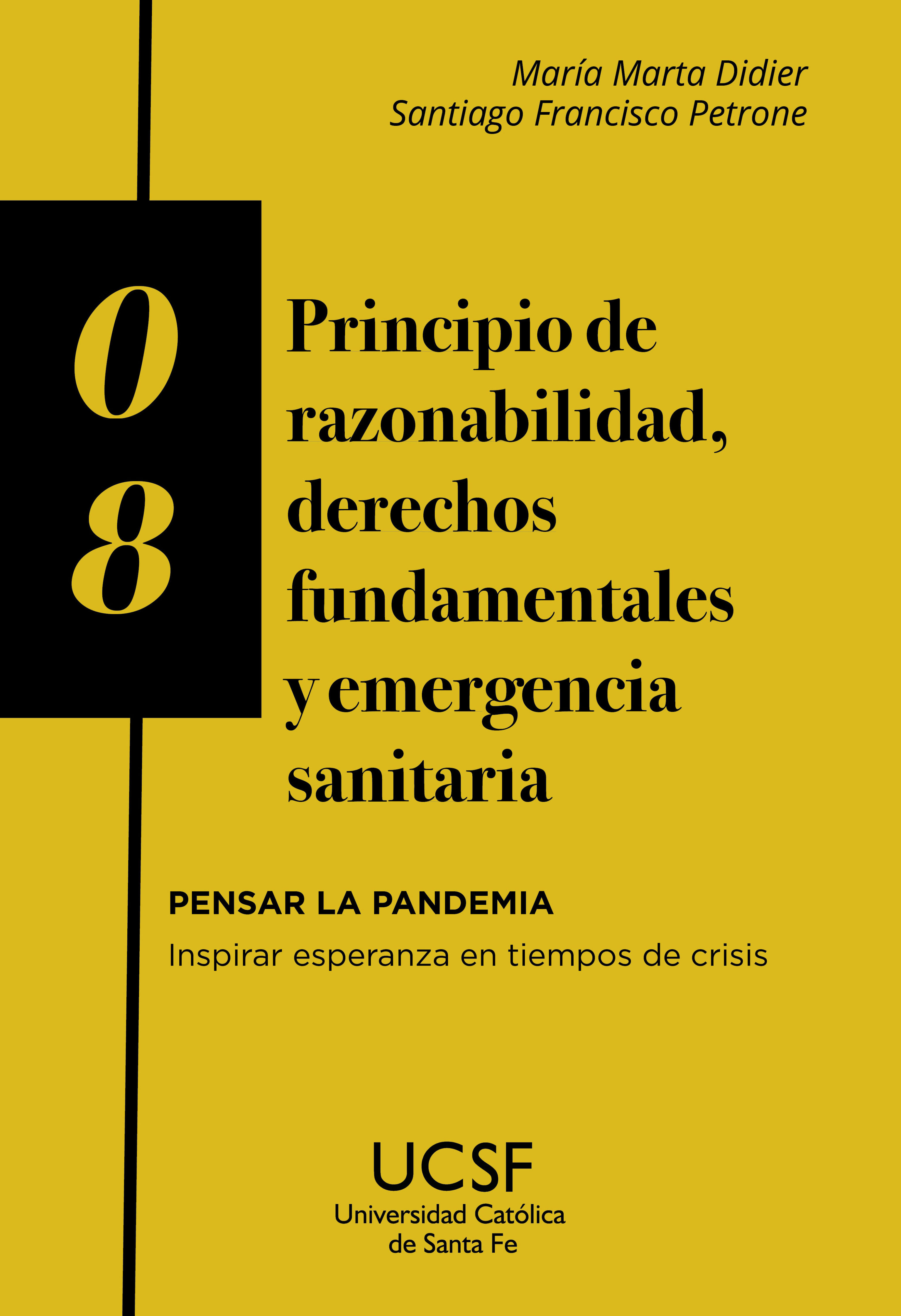 Обложка книги «Principio de razonabilidad, derechos fundamentales y emergencia sanitaria»