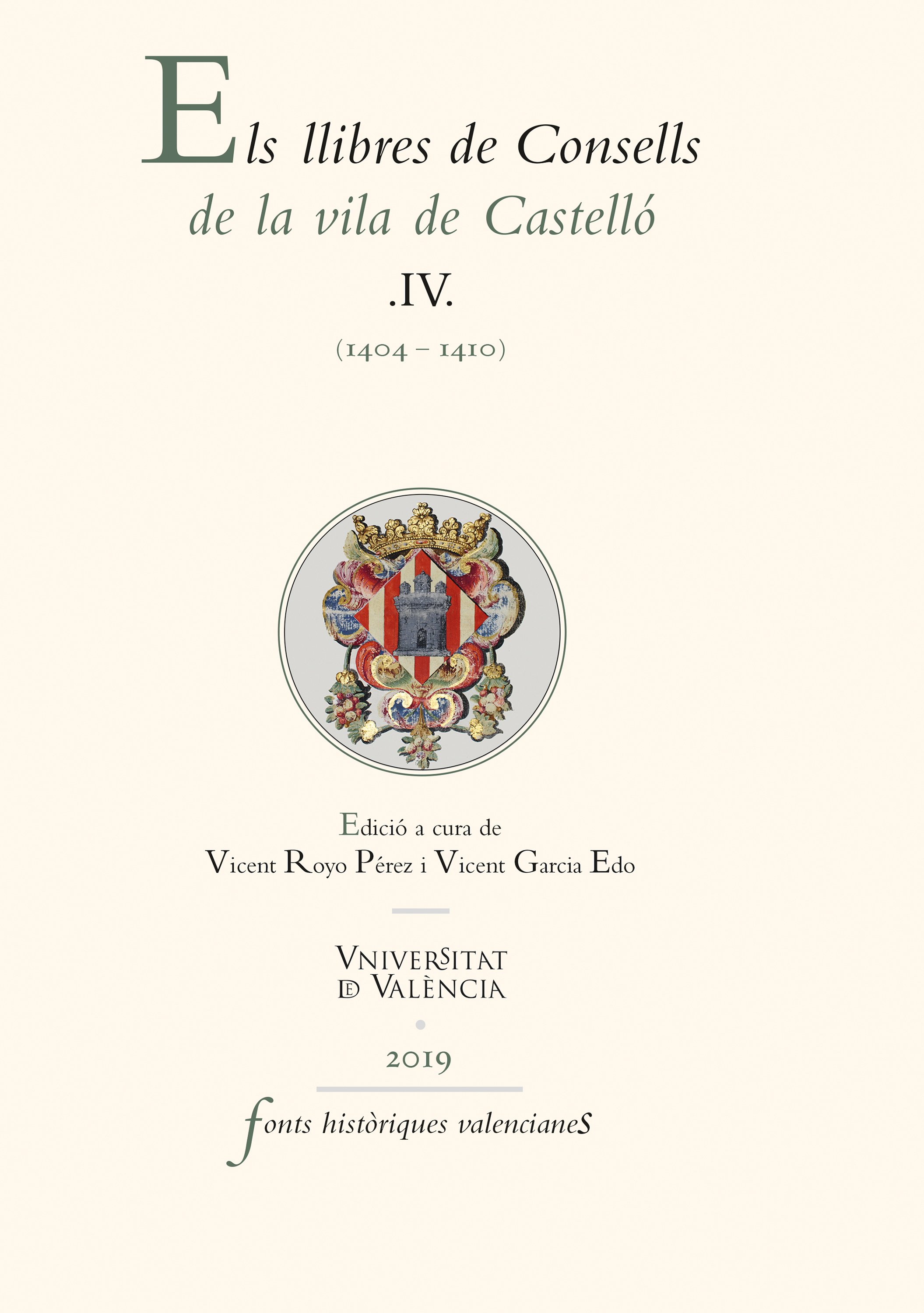 Обложка книги «Els llibres de Consells de la vila de Castelló IV»