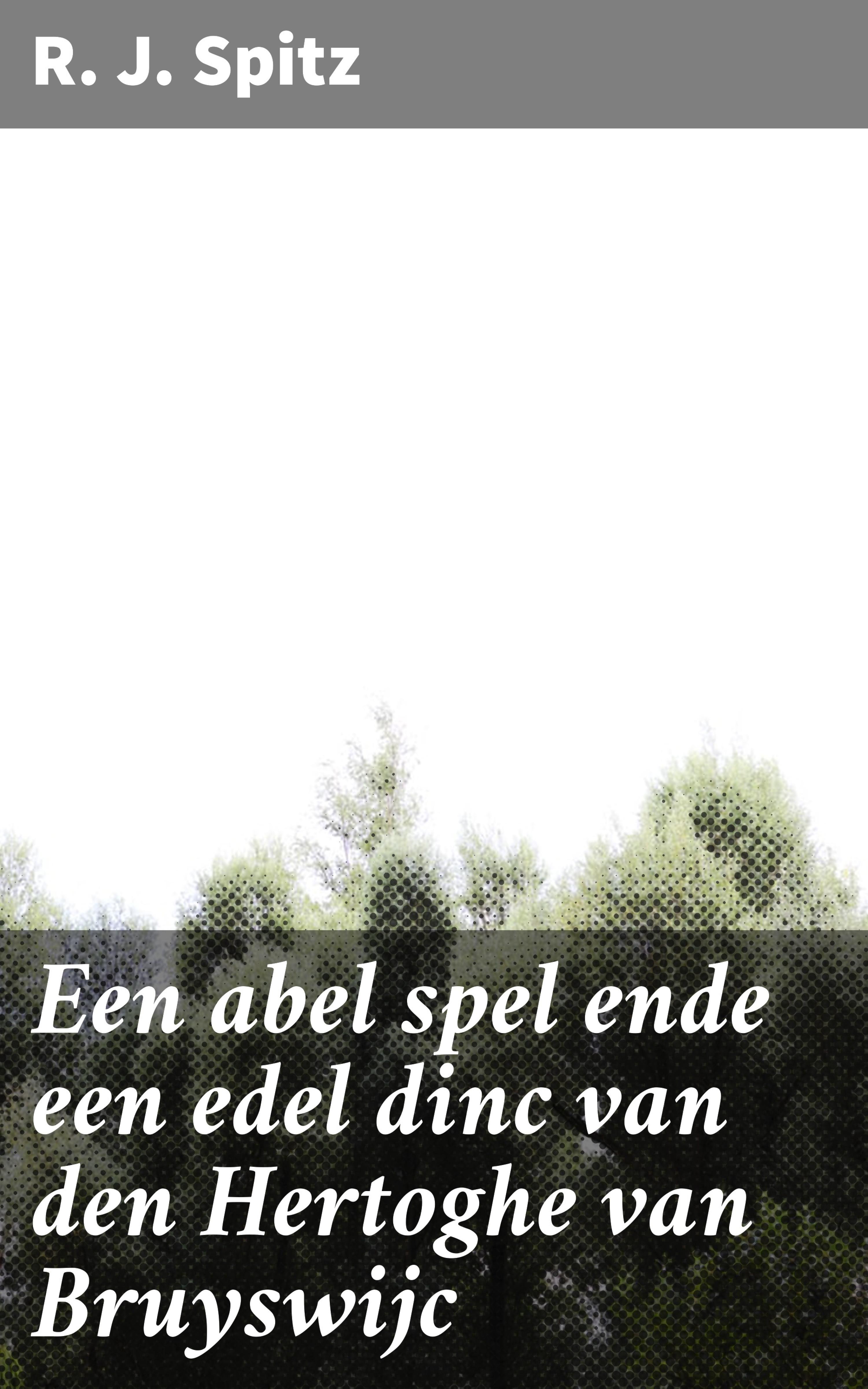 Обложка книги «Een abel spel ende een edel dinc van den Hertoghe van Bruyswijc»