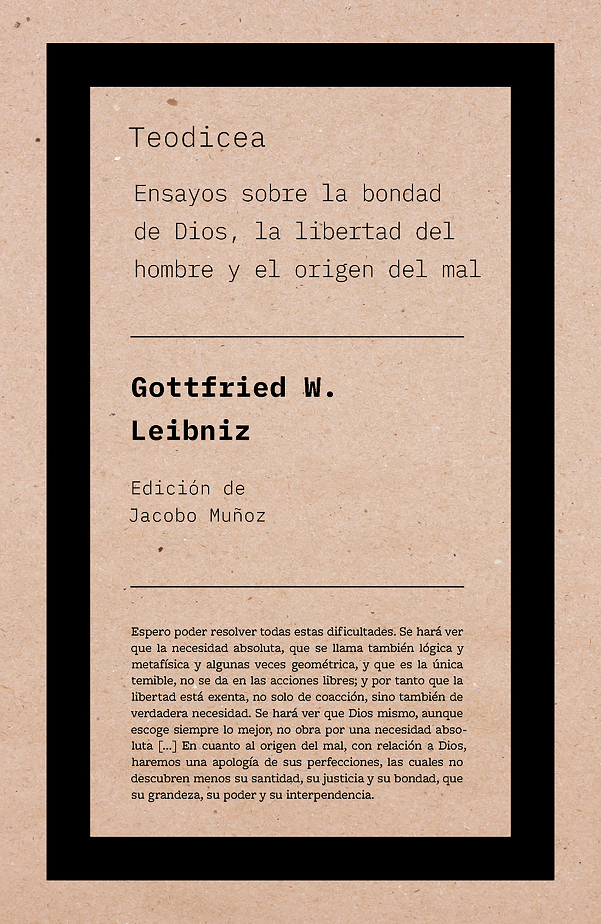 Обложка книги «Teodicea»