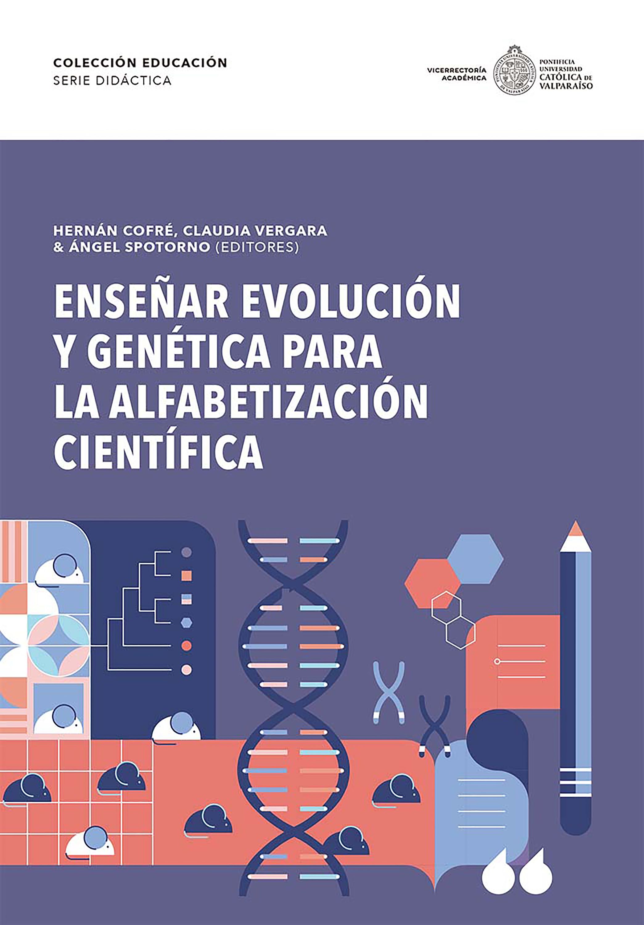 Обложка книги «Enseñar evolución y genética para la alfabetización científica»