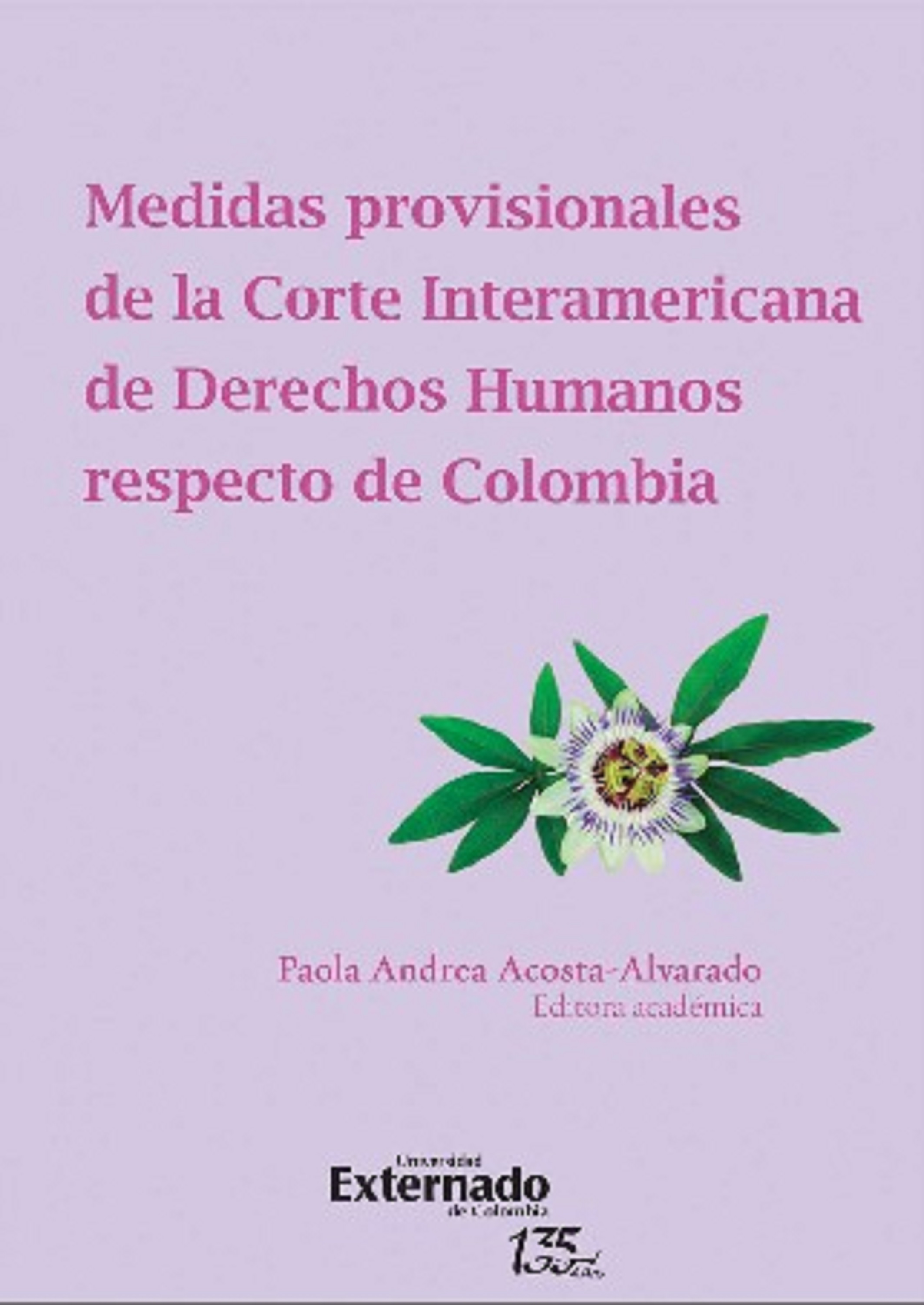 Обложка книги «Medidas provisionales de la Corte Interamericana de Derechos Humanos respecto de Colombia»