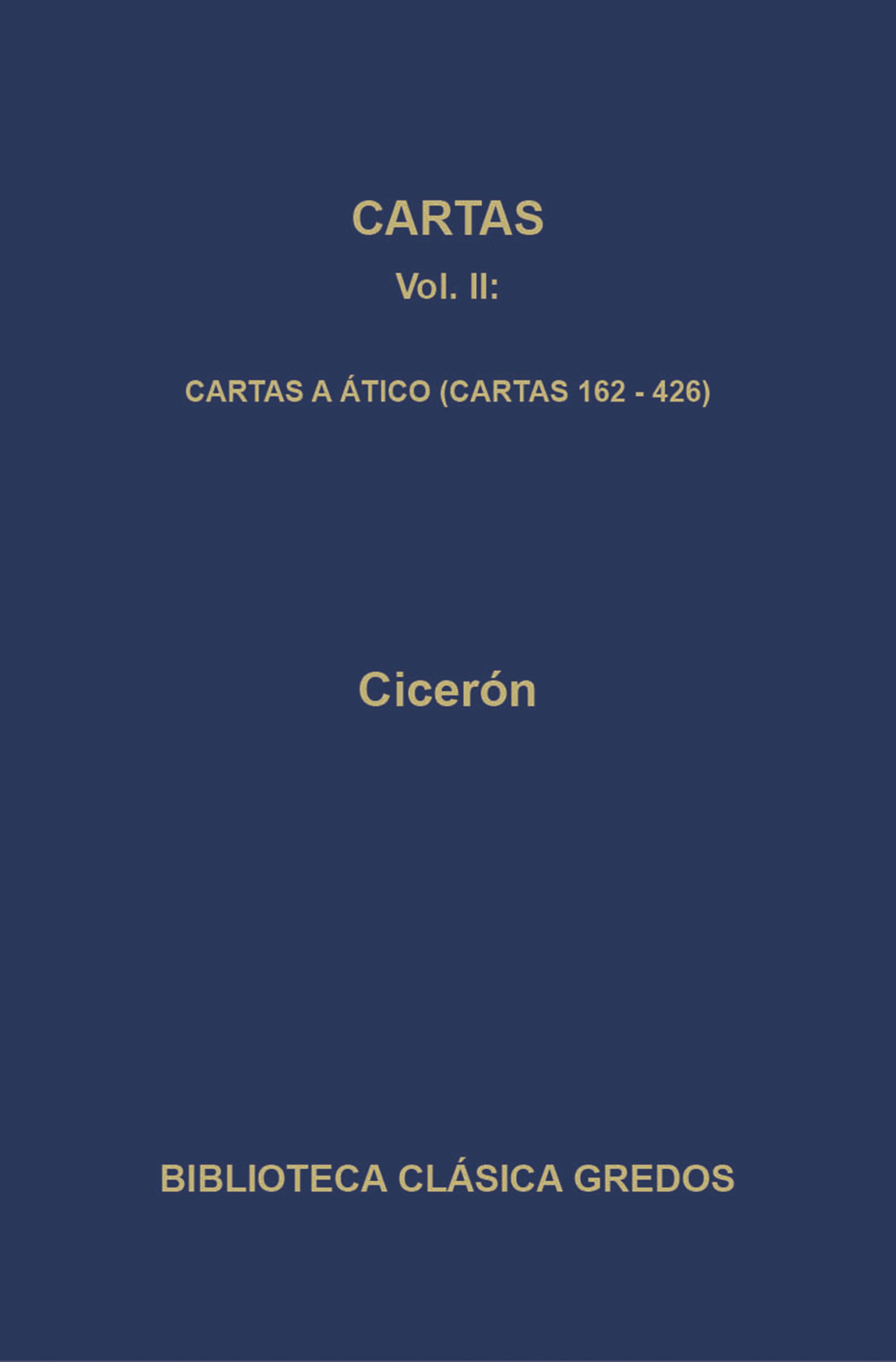 Обложка книги «Cartas II. Cartas a Ático (Cartas 162-426)»