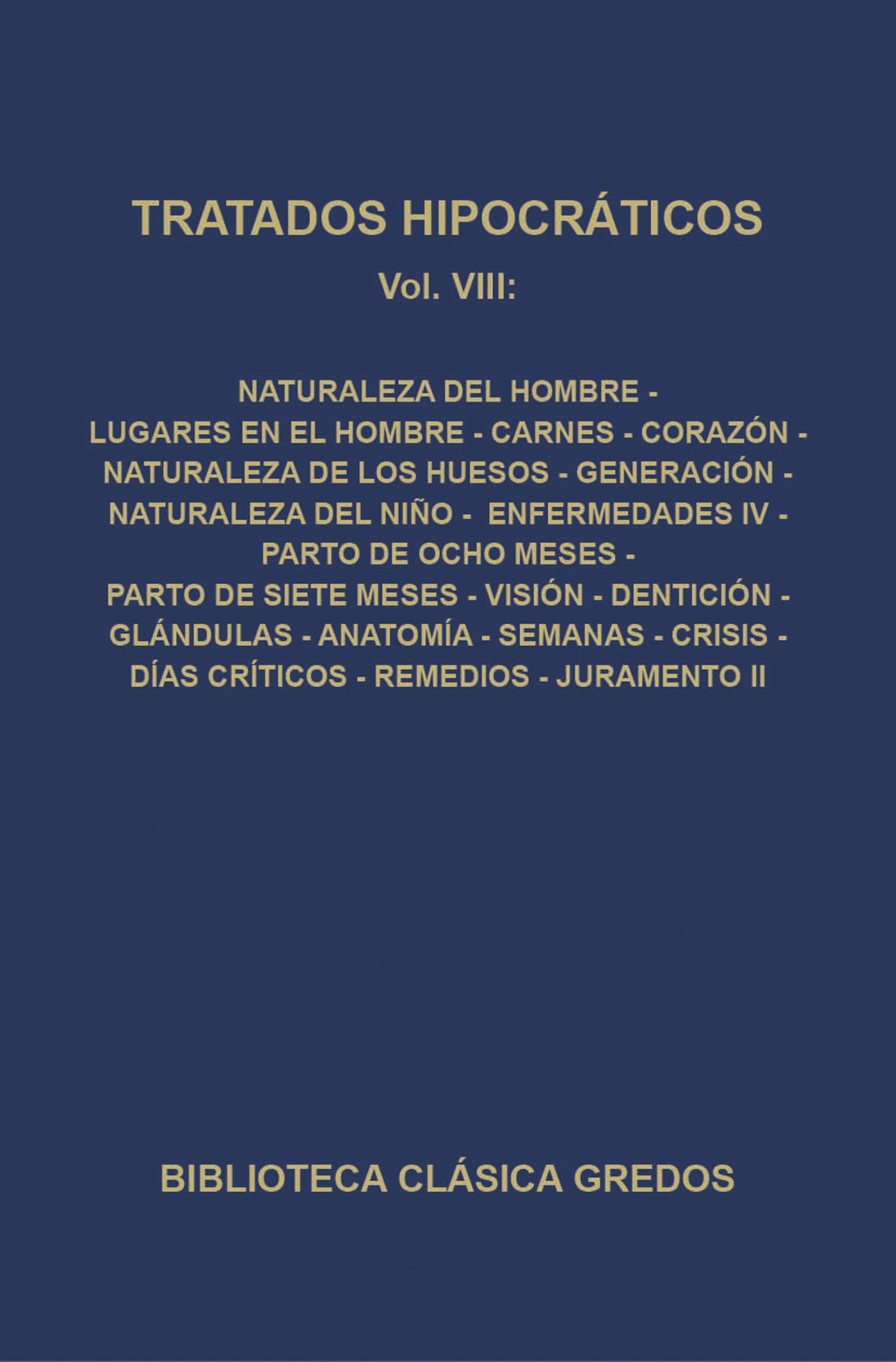 Обложка книги «Tratados hipocráticos VIII»
