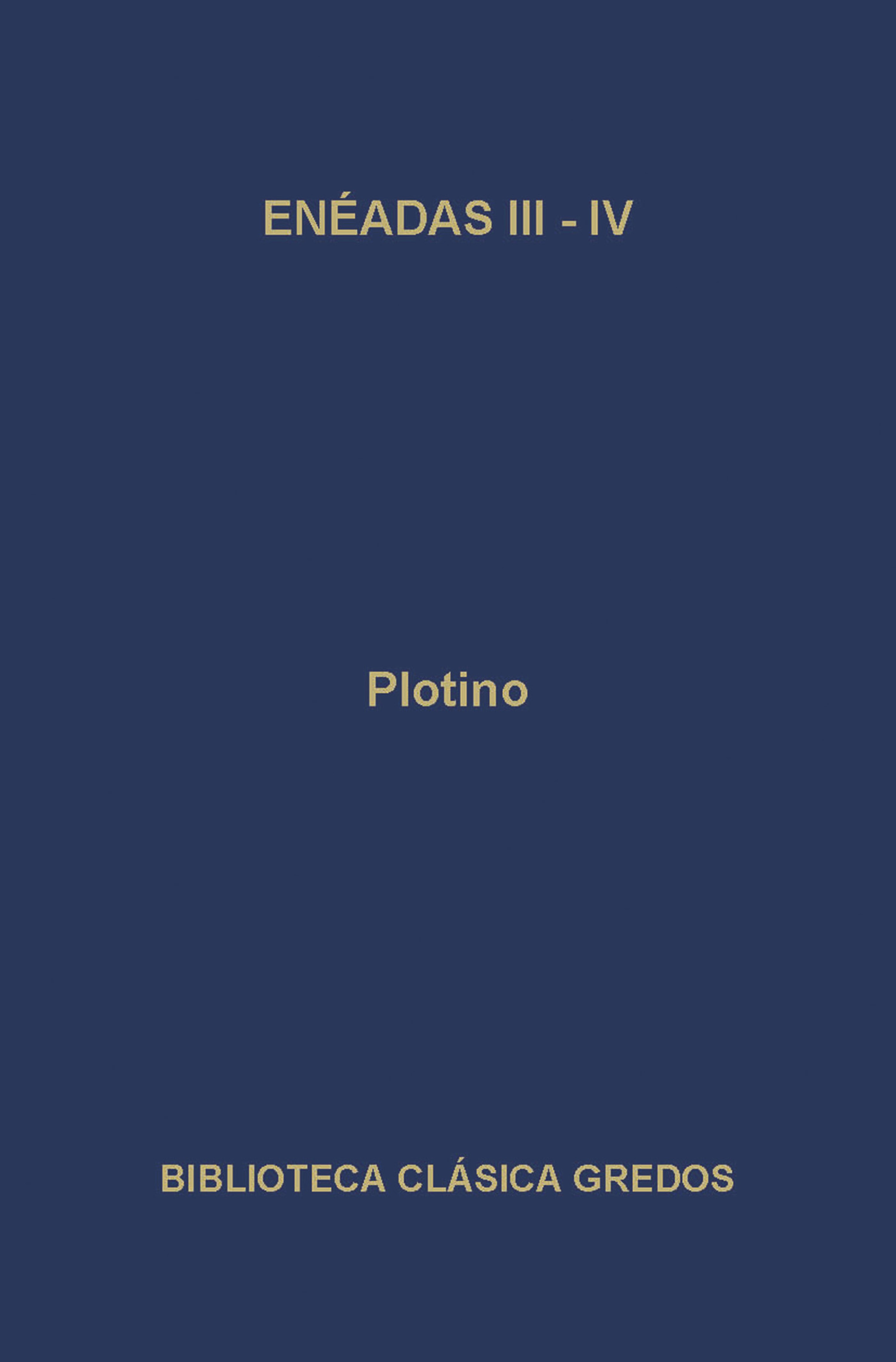 Обложка книги «Enéadas III-IV»
