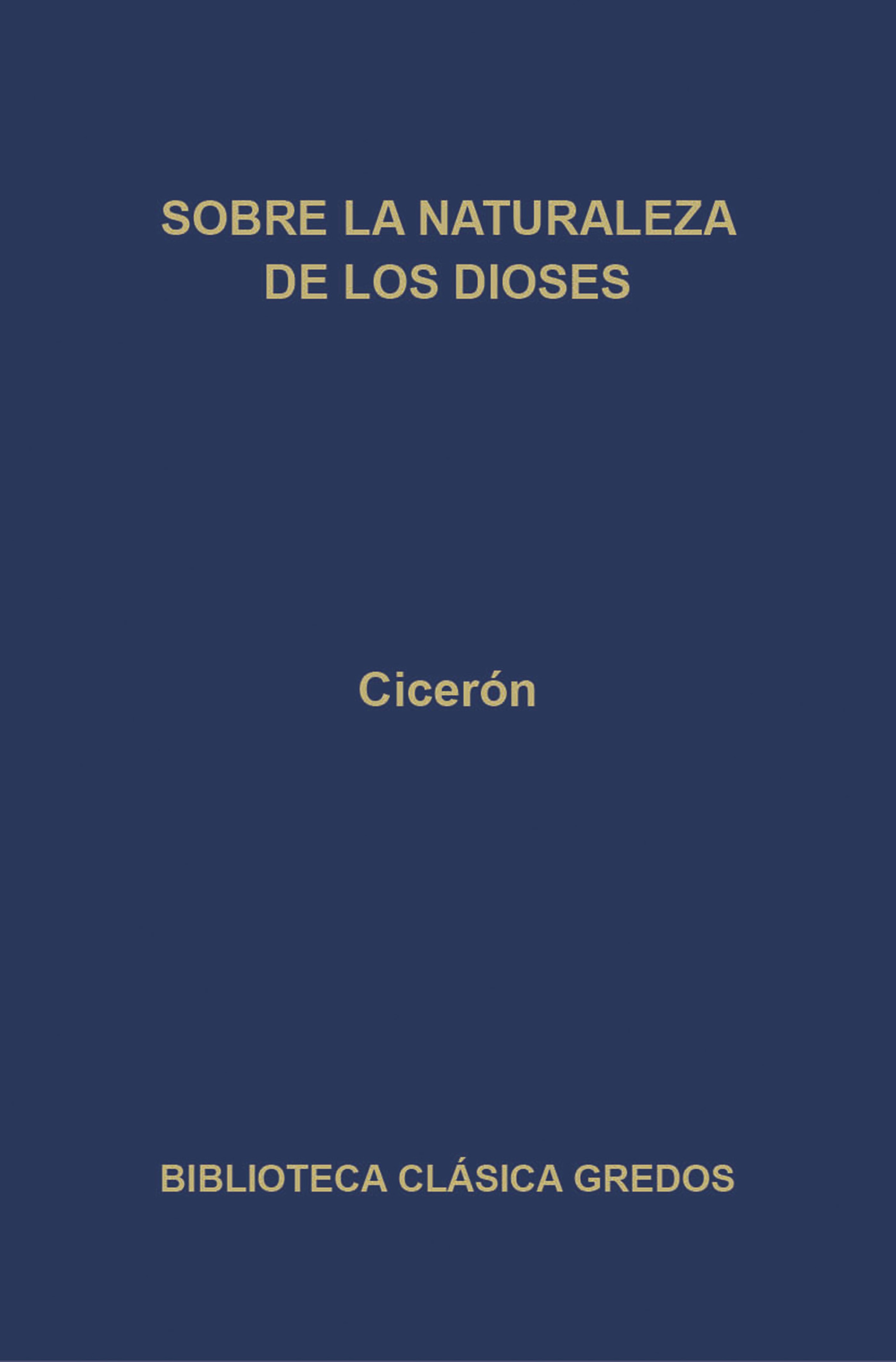 Обложка книги «Sobre la naturaleza de los dioses»
