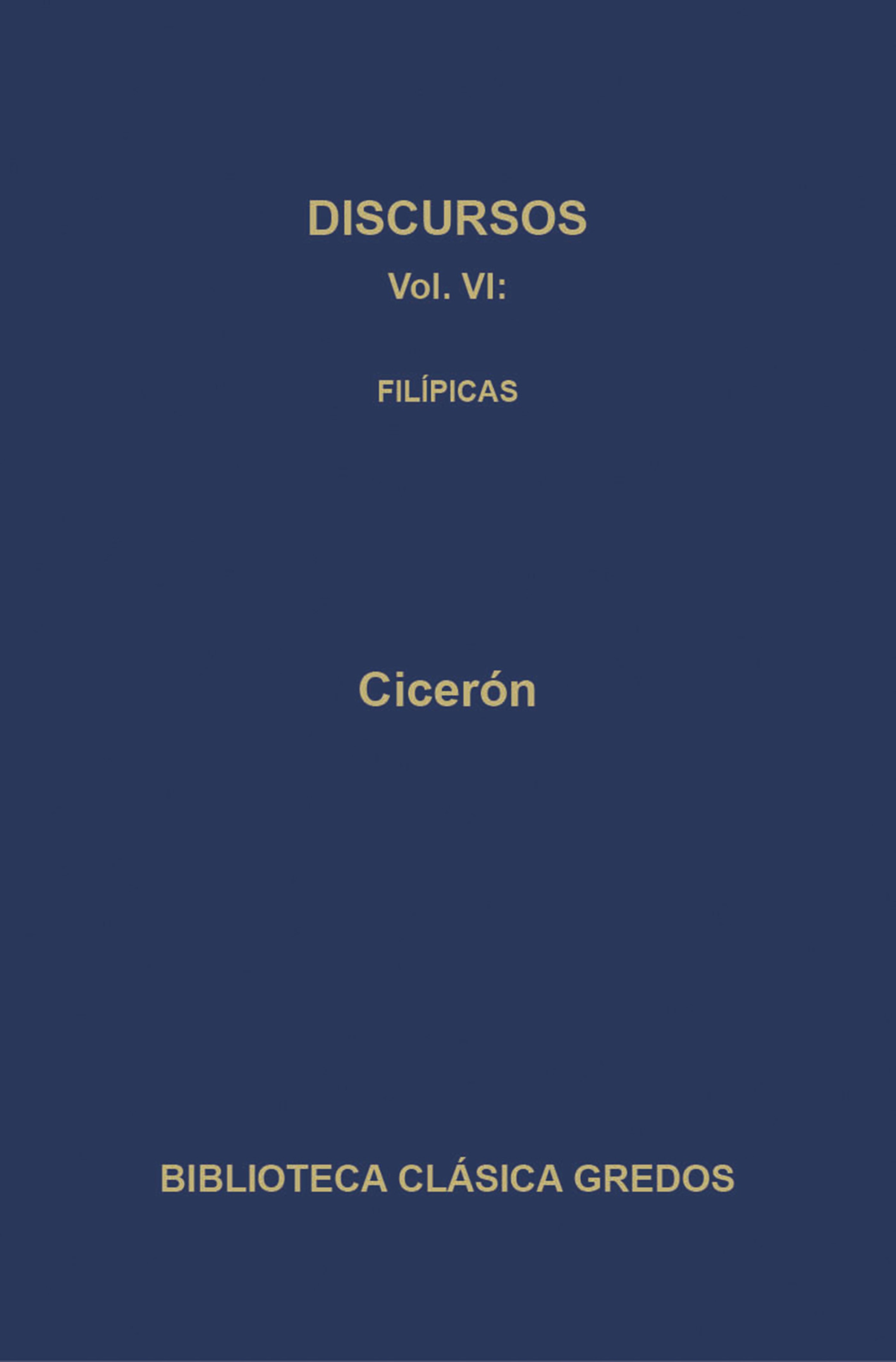 Обложка книги «Discursos VI. Filípicas»