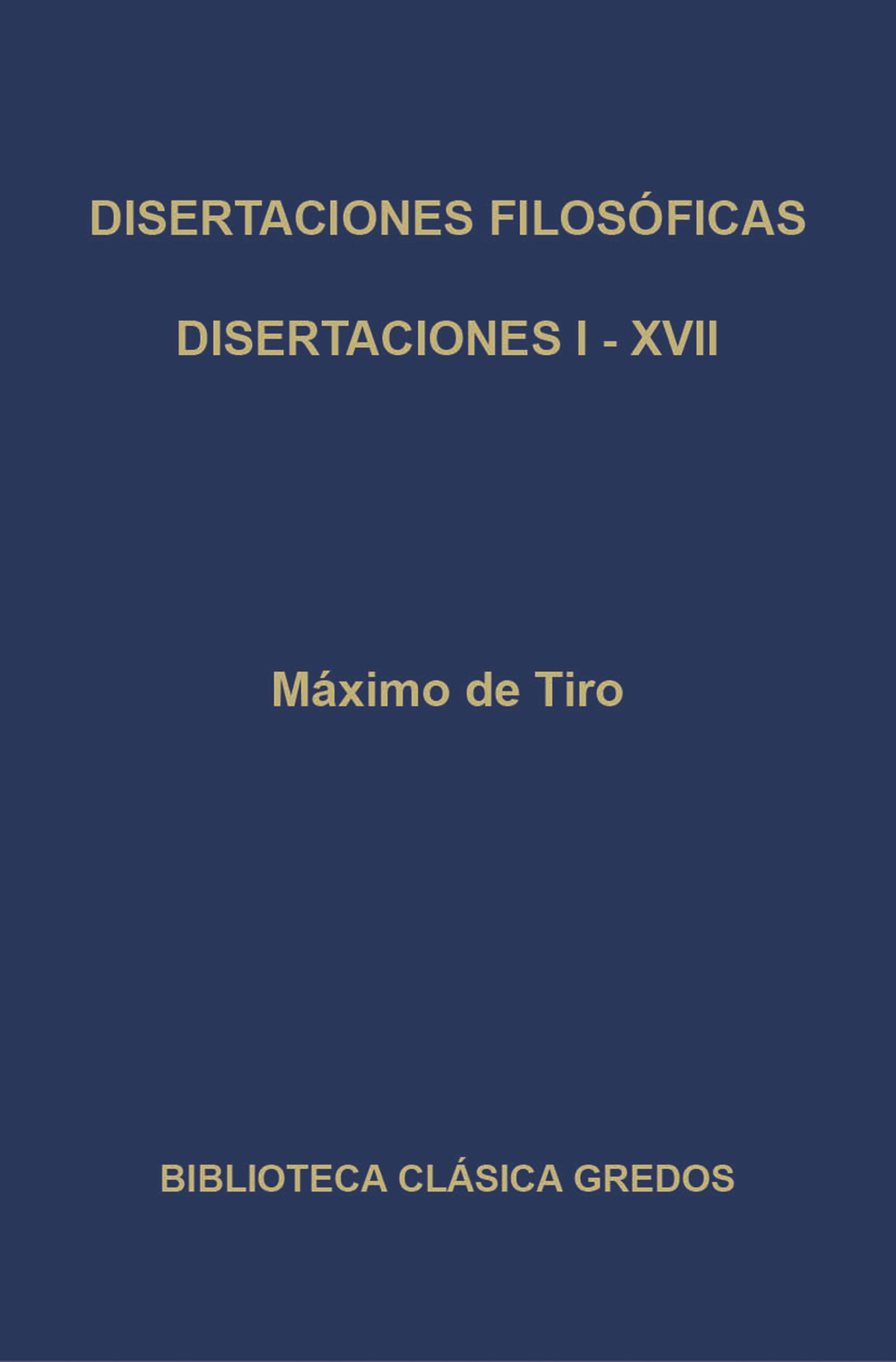 Обложка книги «Disertaciones filosóficas I-XVII»