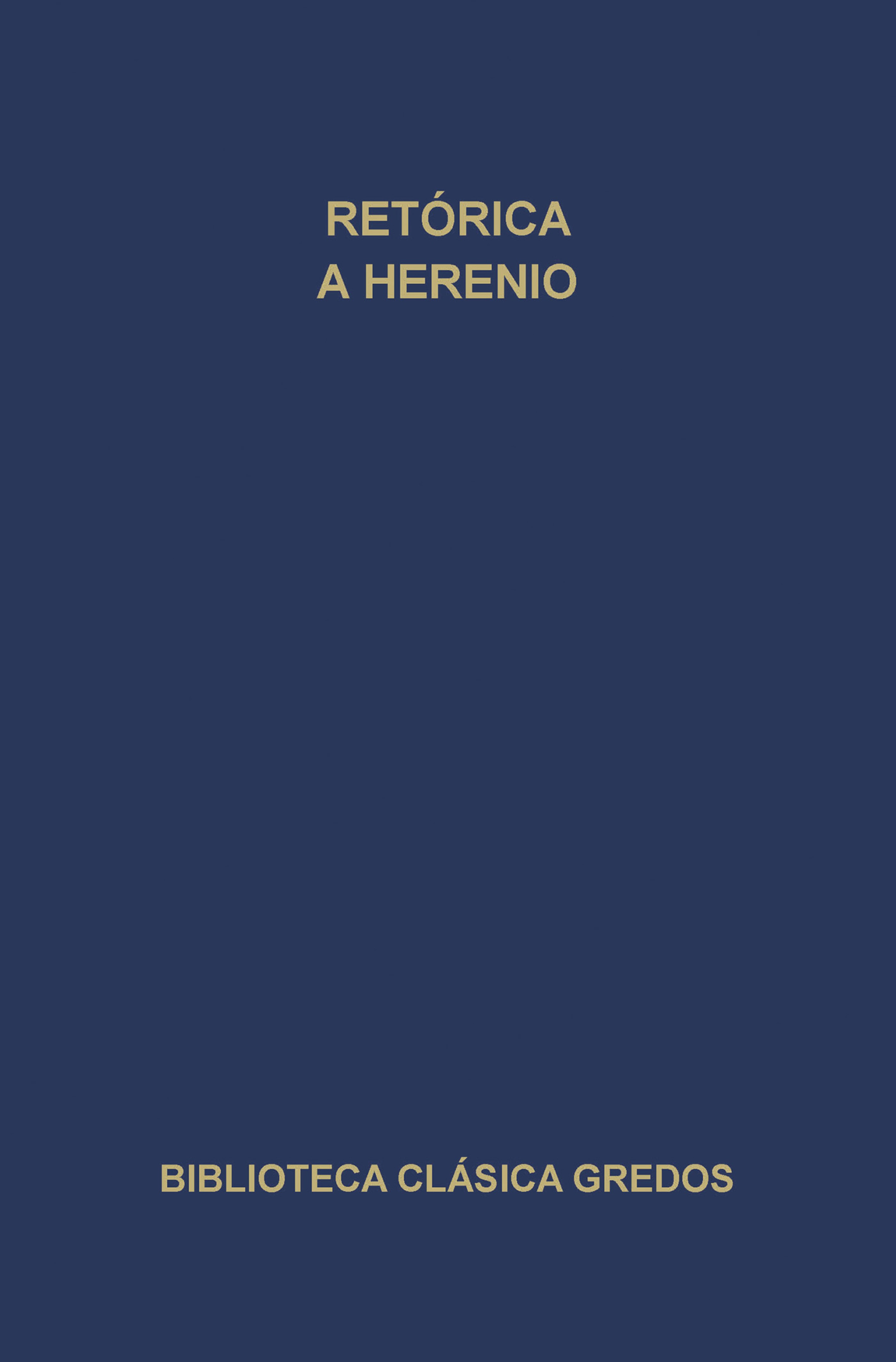 Обложка книги «Retórica a Herenio»