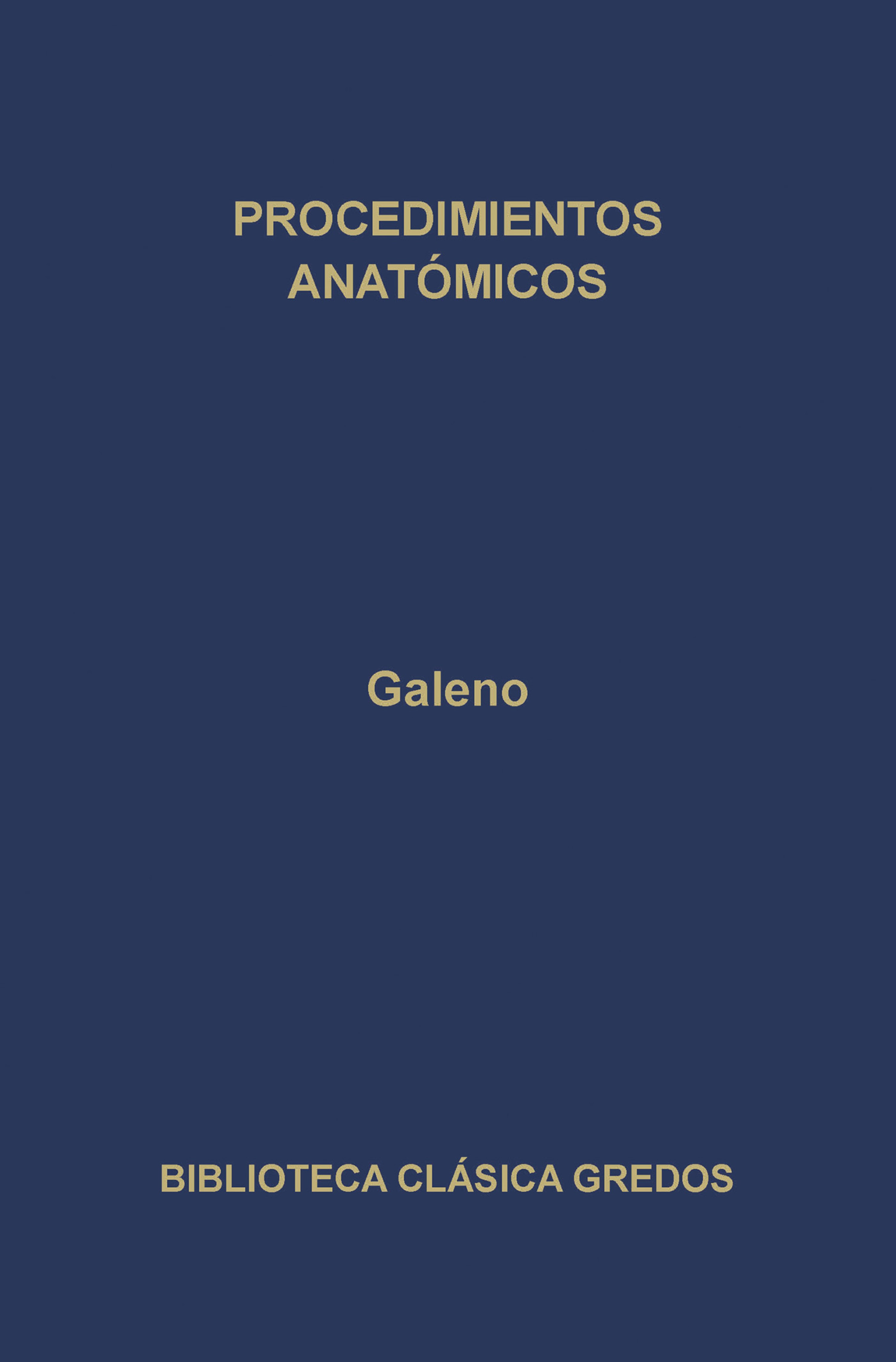 Обложка книги «Procedimientos anatómicos»