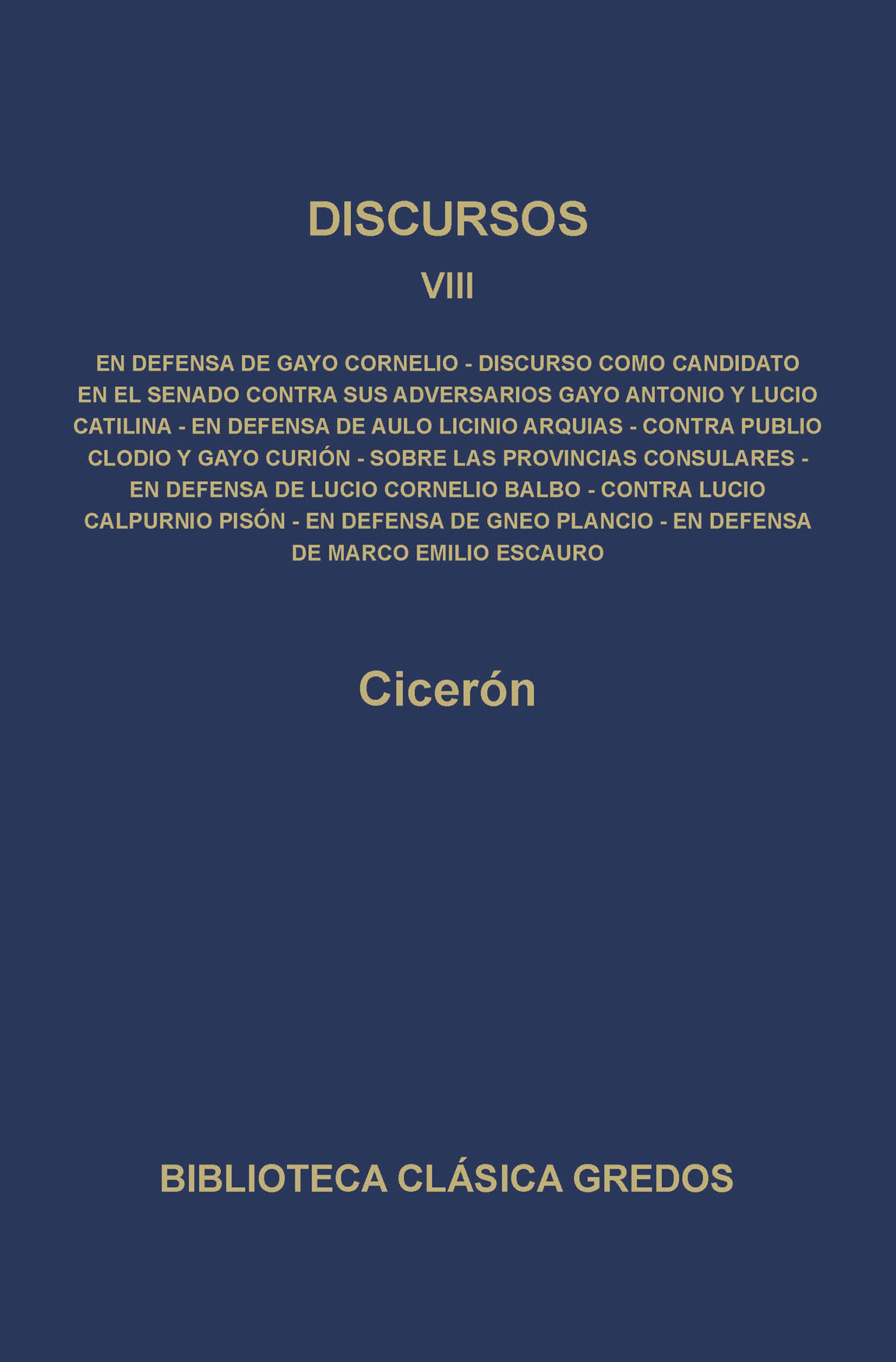 Обложка книги «Discursos VIII»