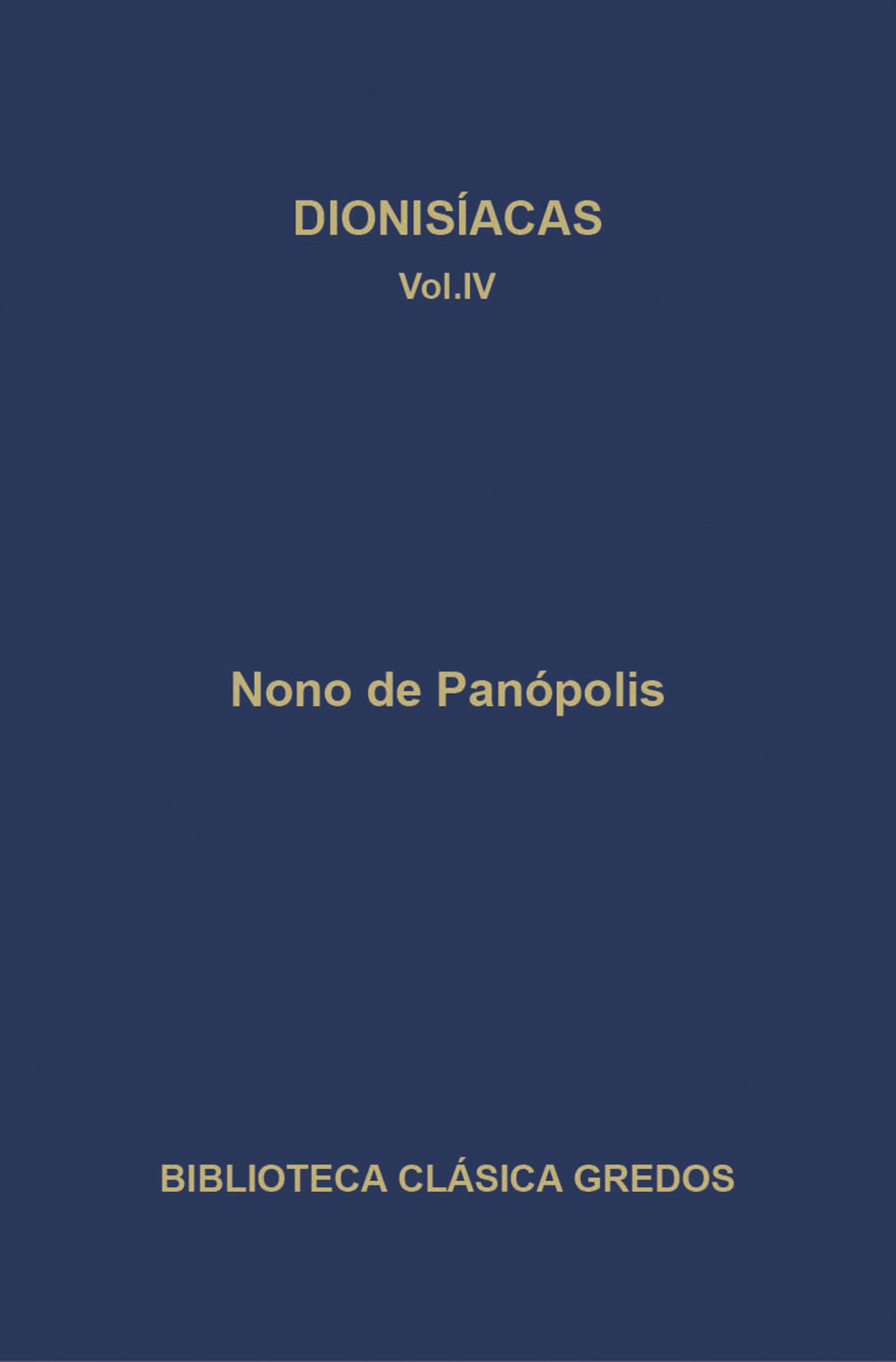 Обложка книги «Dionisíacas. Cantos XXXVII - XLVIII»