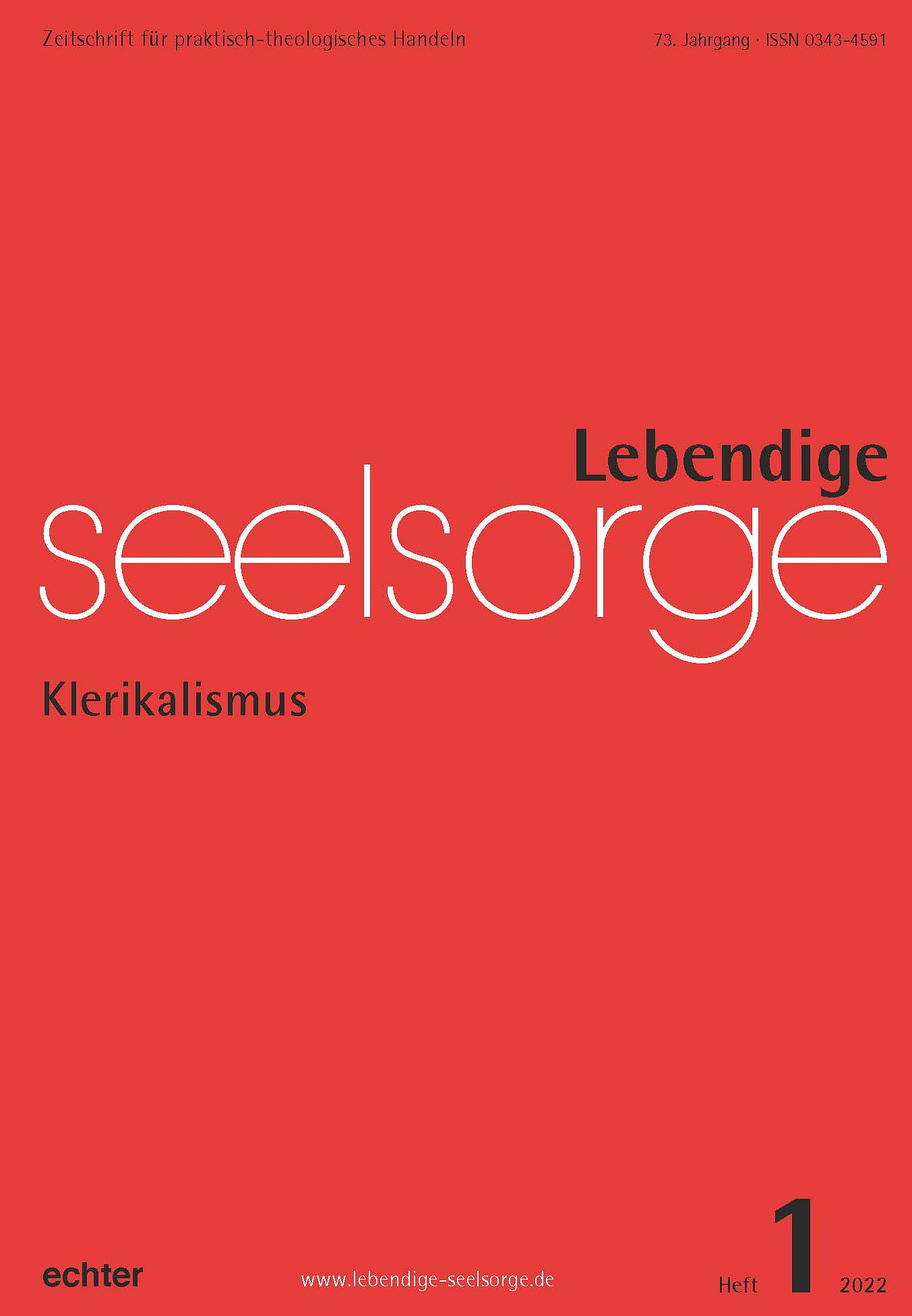 Обложка книги «Lebendige Seelsorge 1/2022»