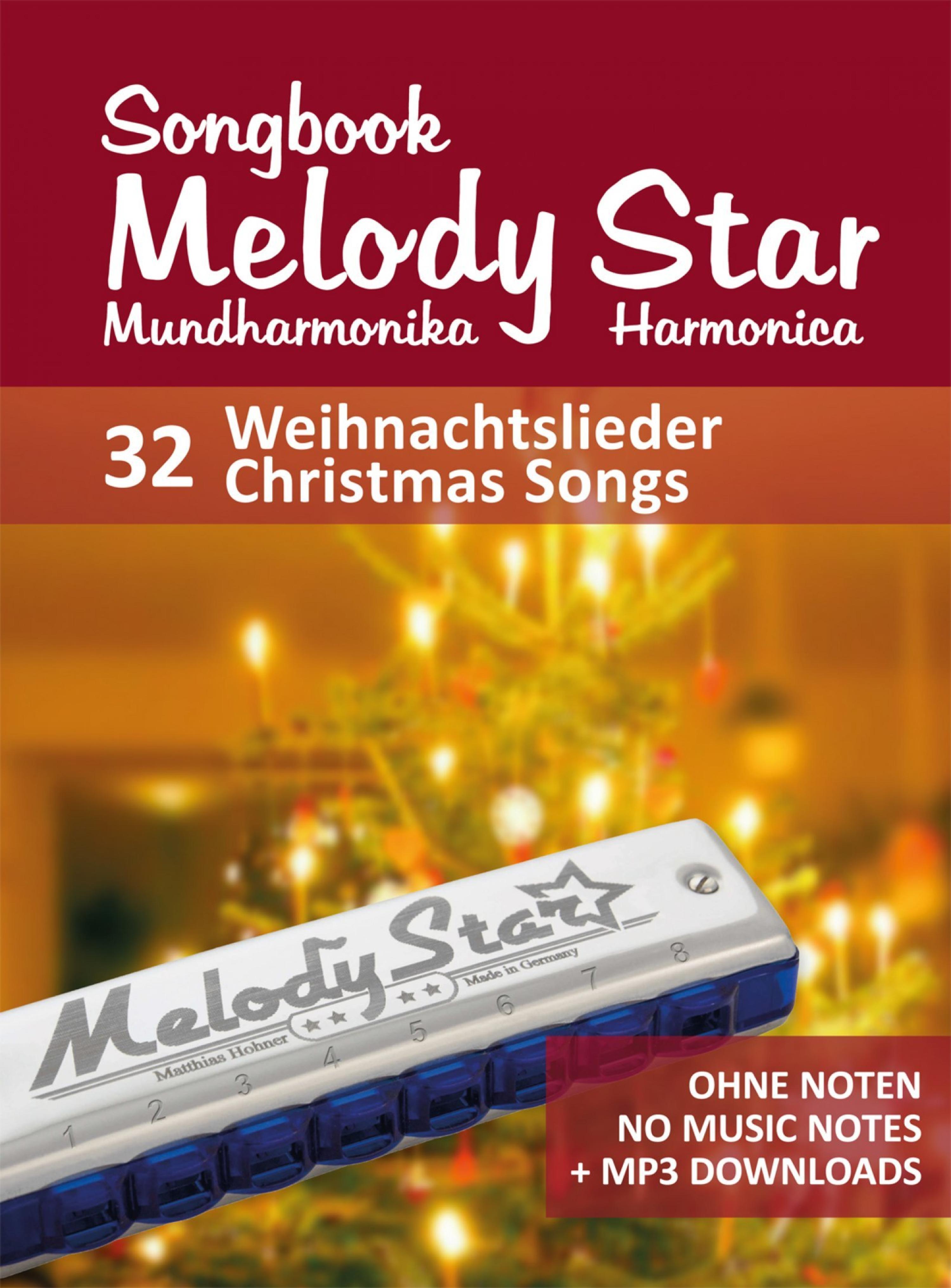 Обложка книги «Liederbuch für die Melody Star Mundharmonika - 32 Weihnachtslieder - Christmas Songs»