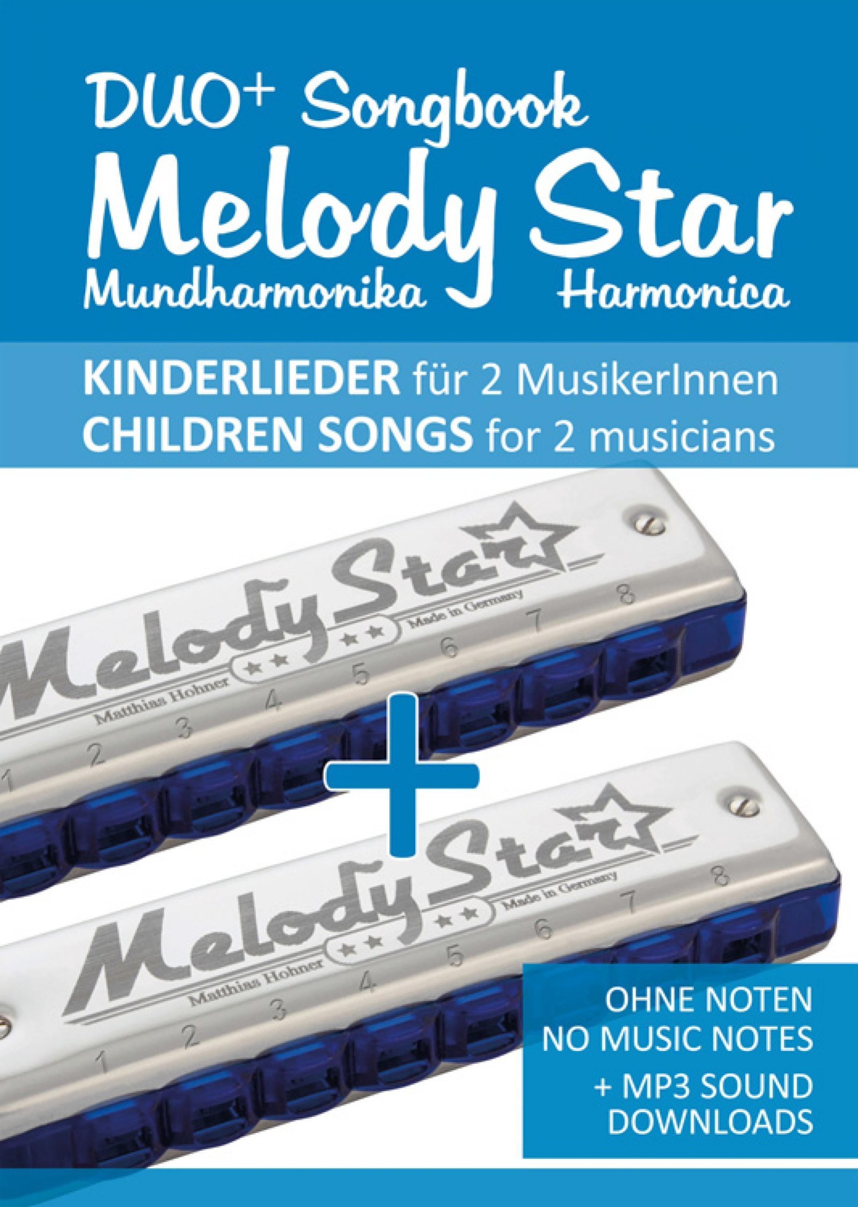 Обложка книги «Duo+ Songbook "Melody Star" Mundharmonika / Harmonica - 51 Kinderlieder Duette / Children Songs Duets»