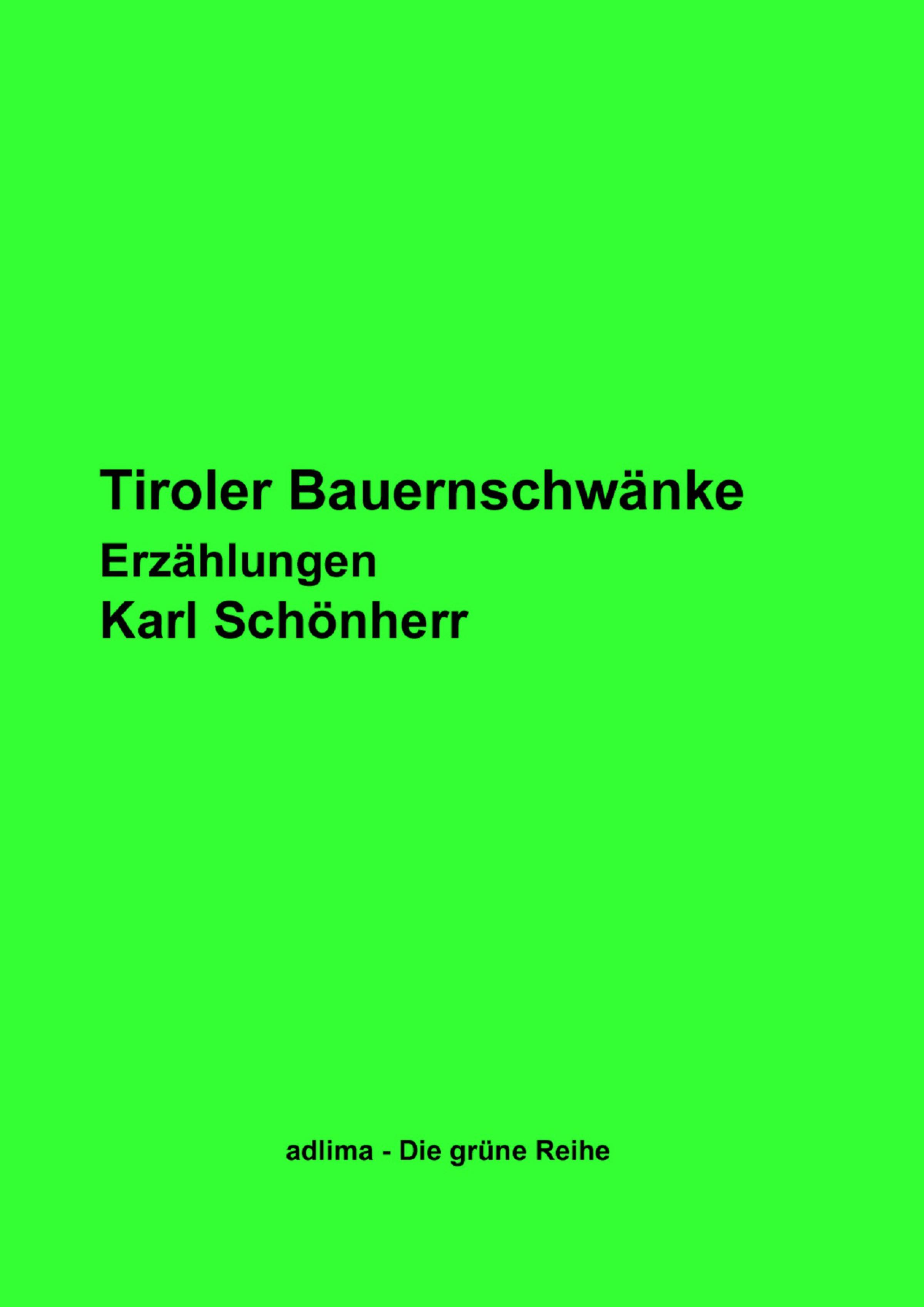 Обложка книги «Tiroler Bauernschwänke»