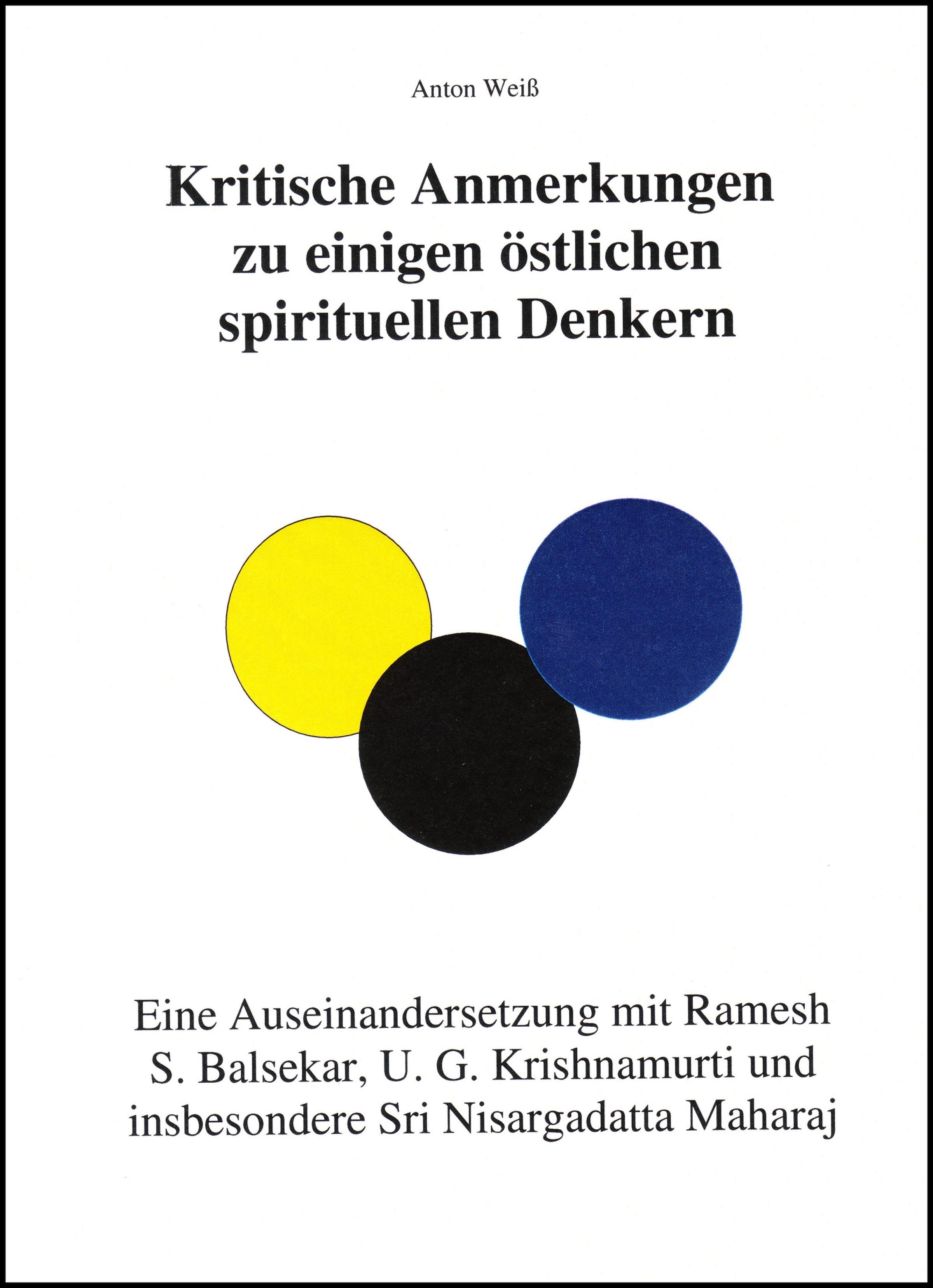 Обложка книги «Kritische Anmerkungen zu spirituellen Denkern»