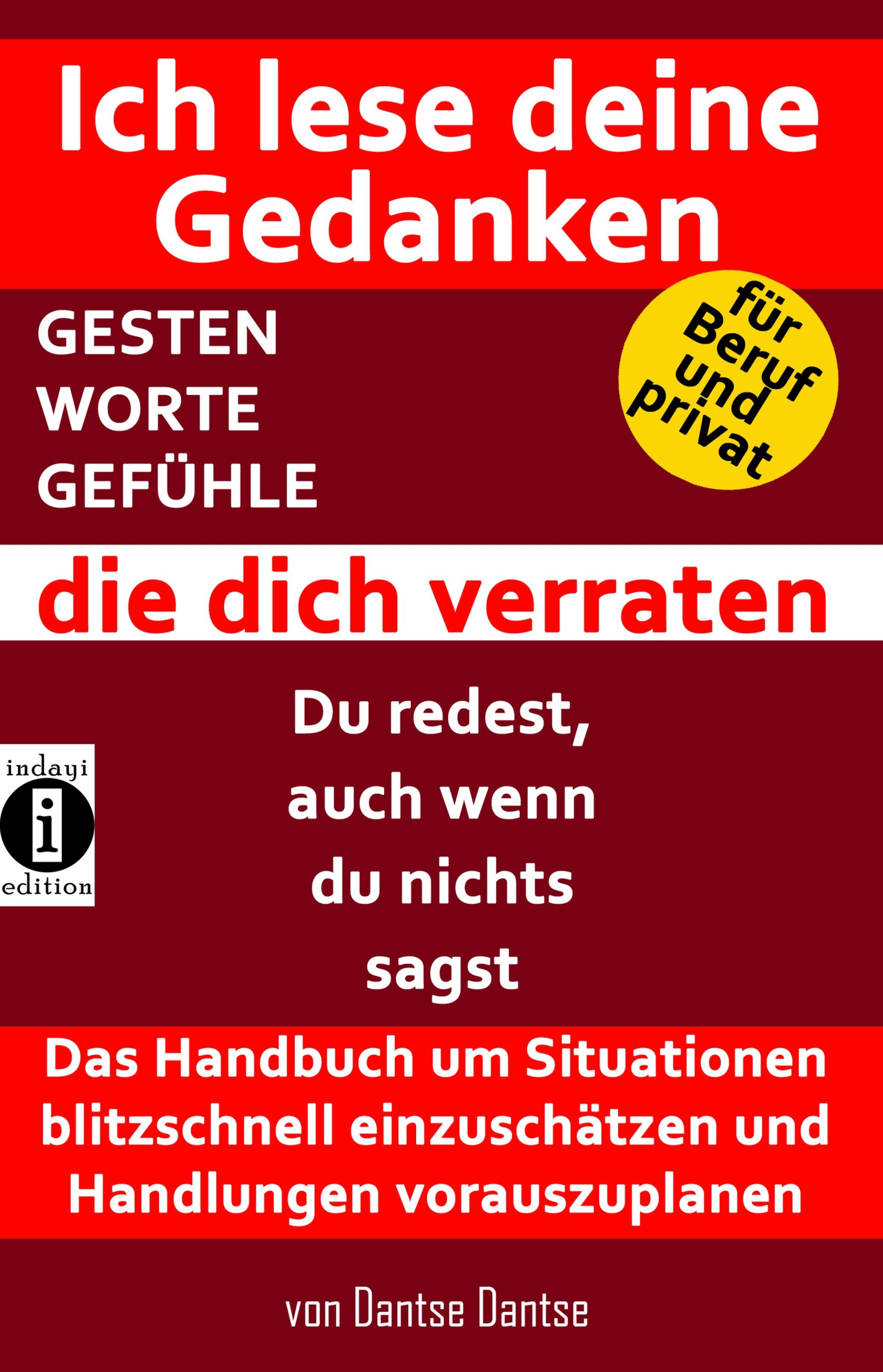 Обложка книги «Ich lese deine Gedanken - GESTEN, WORTE, GEFÜHLE, die dich verraten»