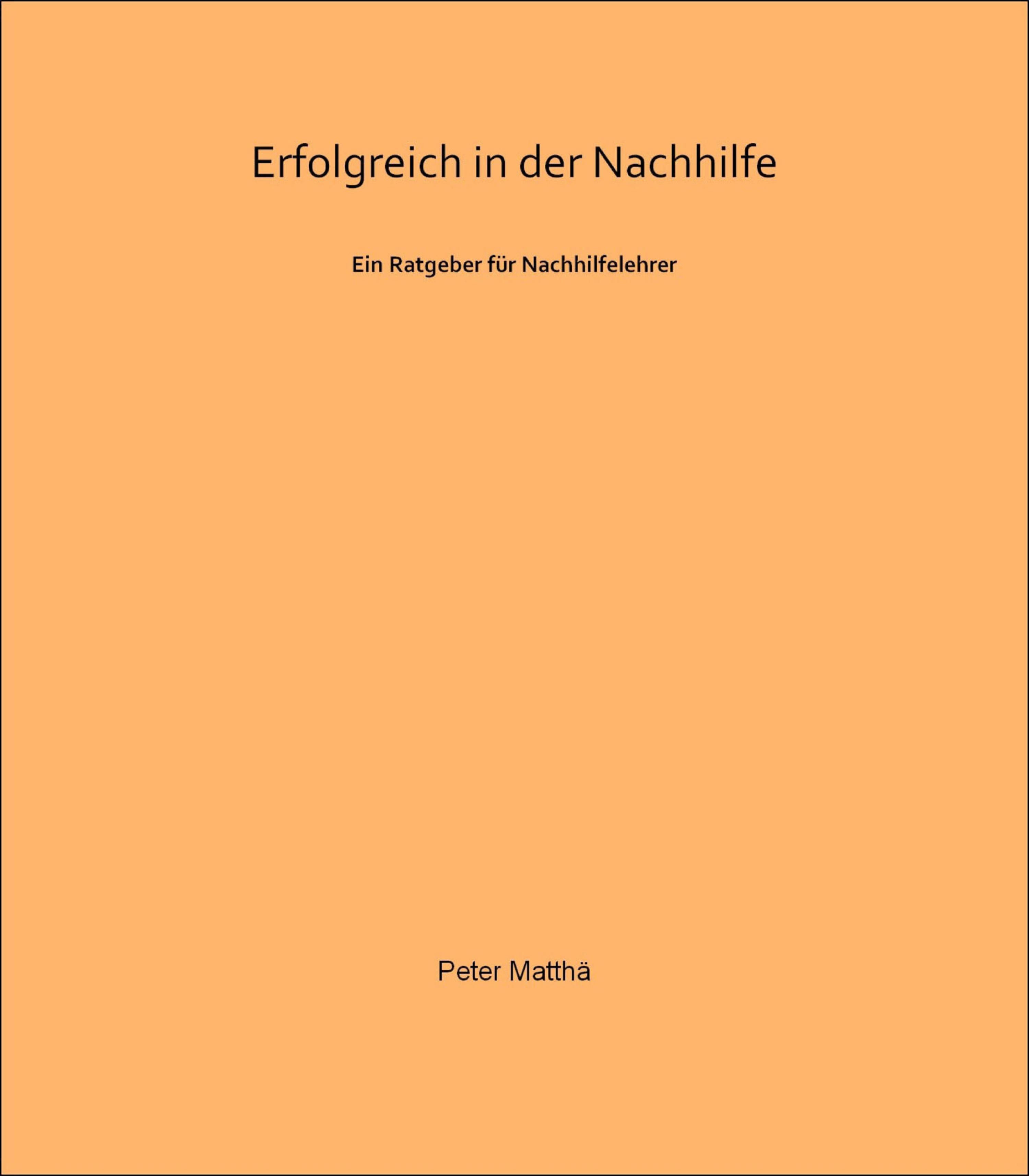 Обложка книги «Erfolgreich in der Nachhilfe»