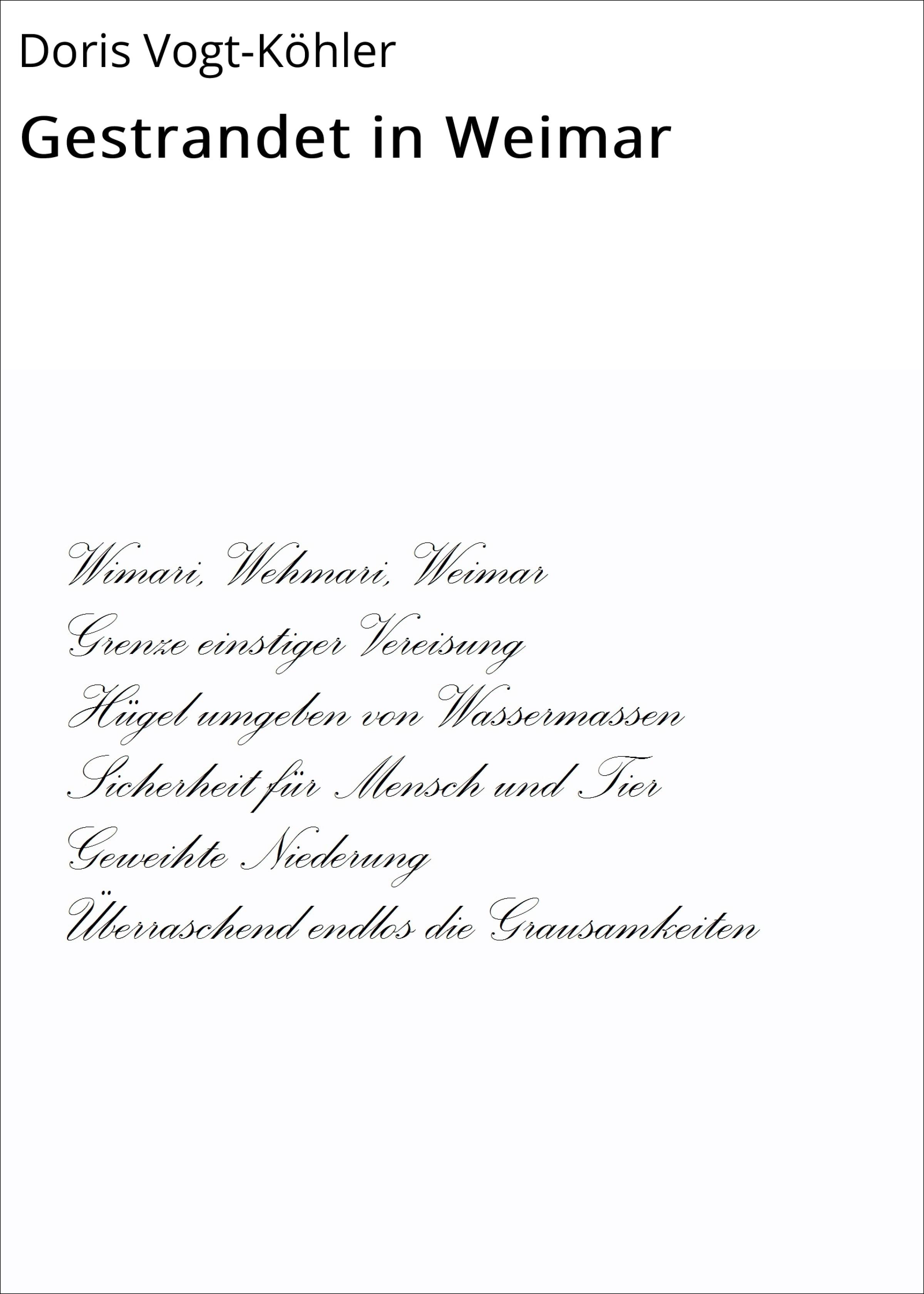 Обложка книги «Gestrandet in Weimar»