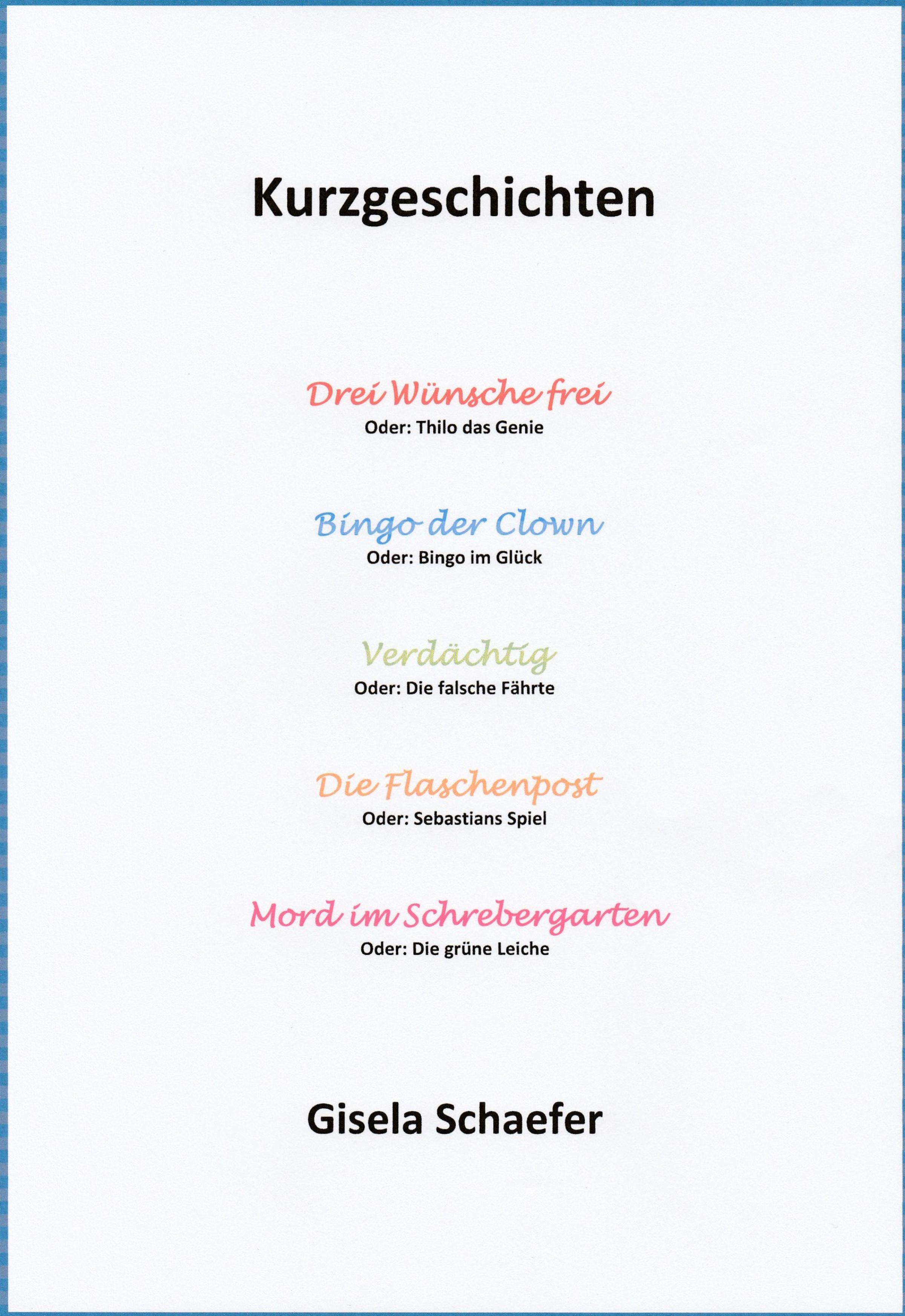 Обложка книги «Kurzgeschichten»