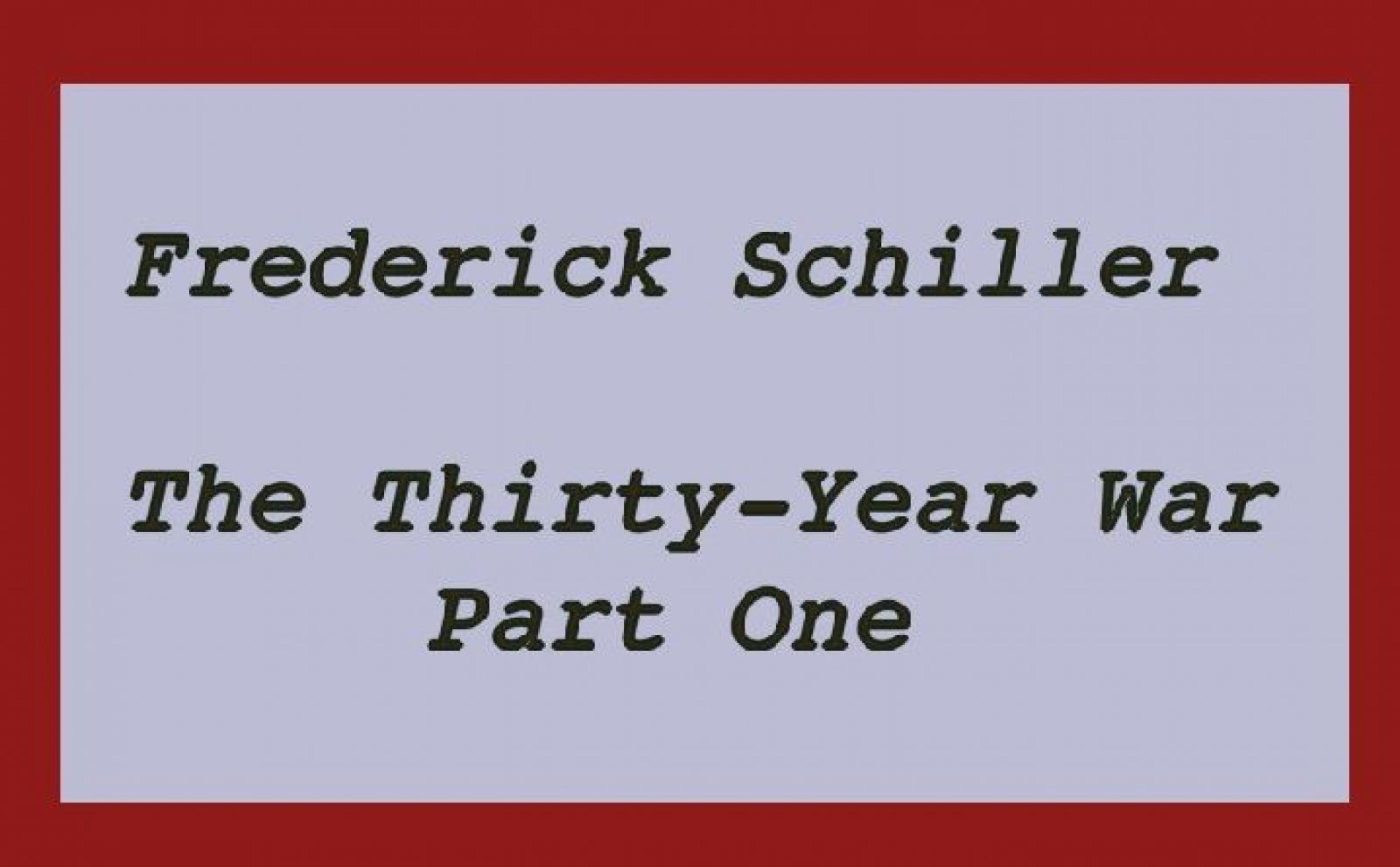 Обложка книги «The Thirty-Year War Part One»