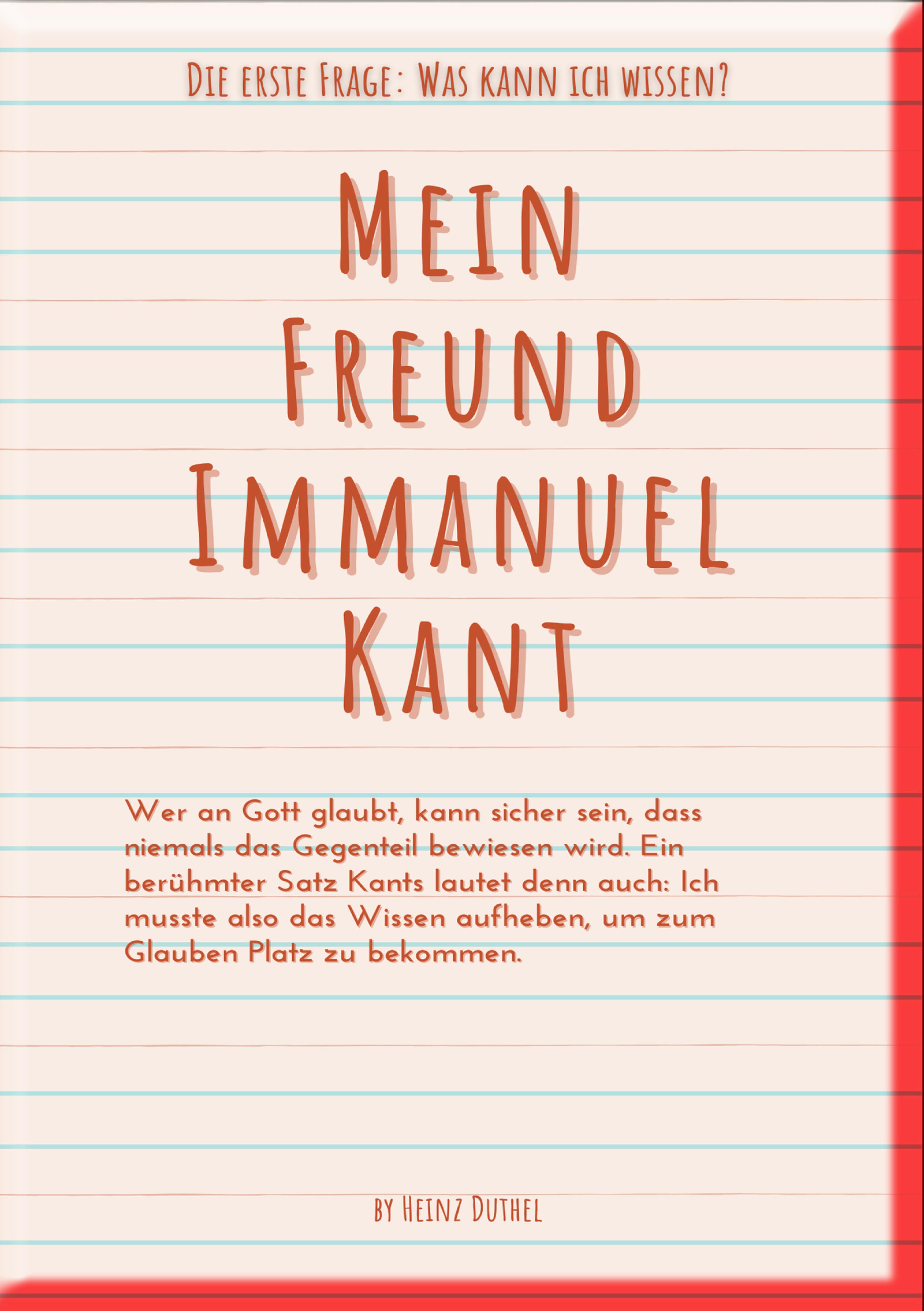 Обложка книги «Mein Freund Immanuel Kant»