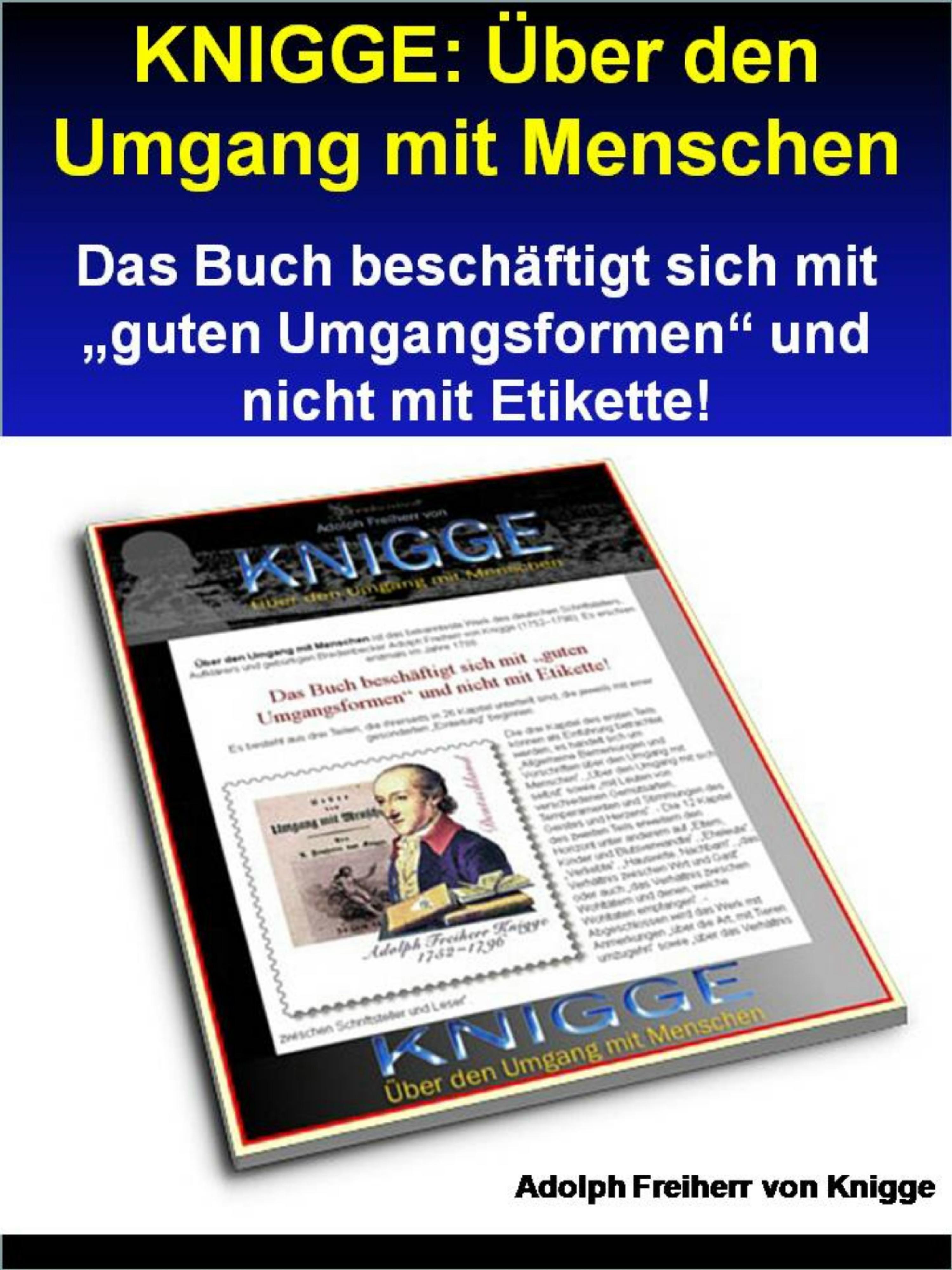 Обложка книги «KNIGGE: Über den Umgang mit Menschen - 279 Seiten»