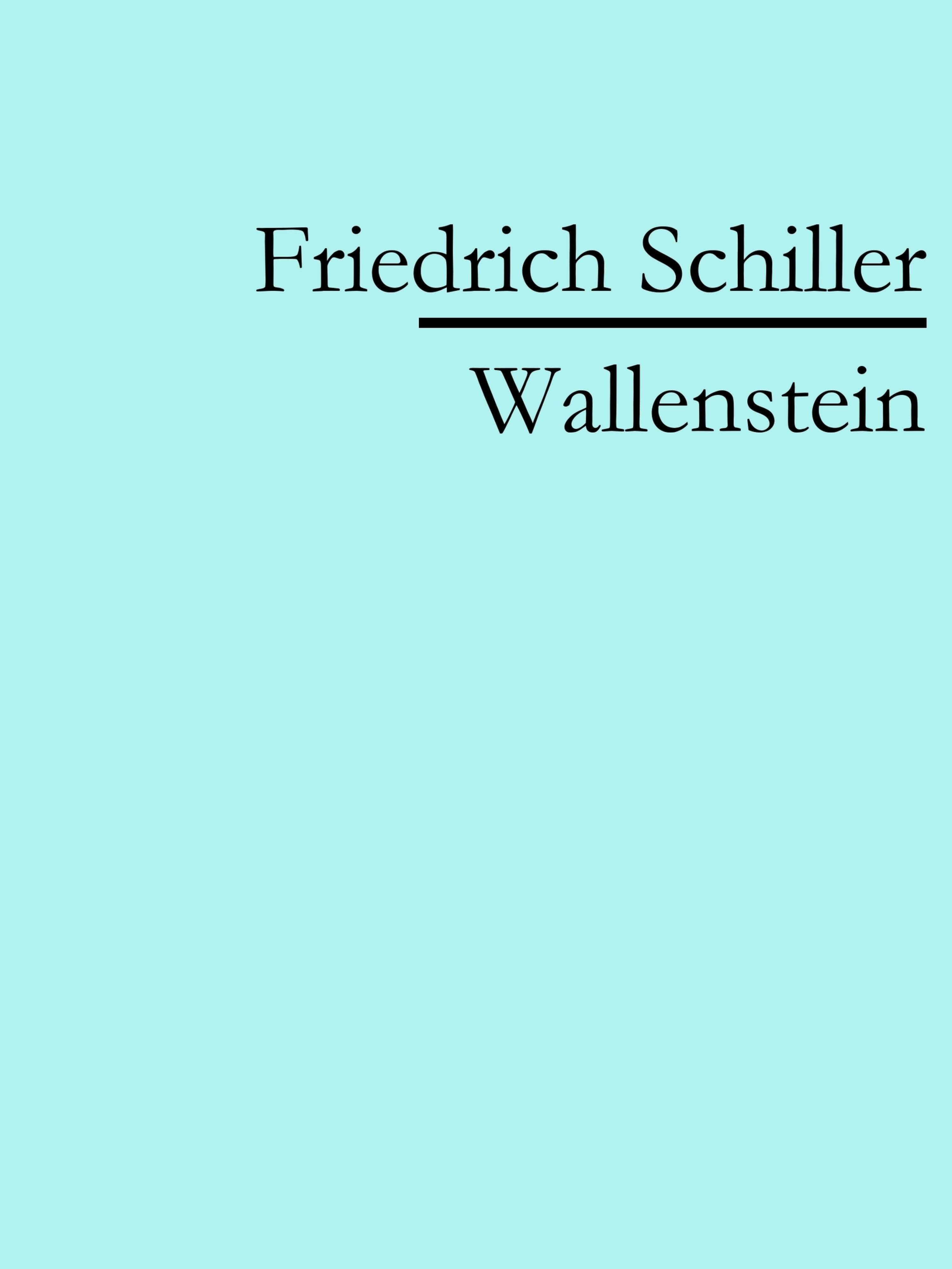 Обложка книги «Wallenstein»